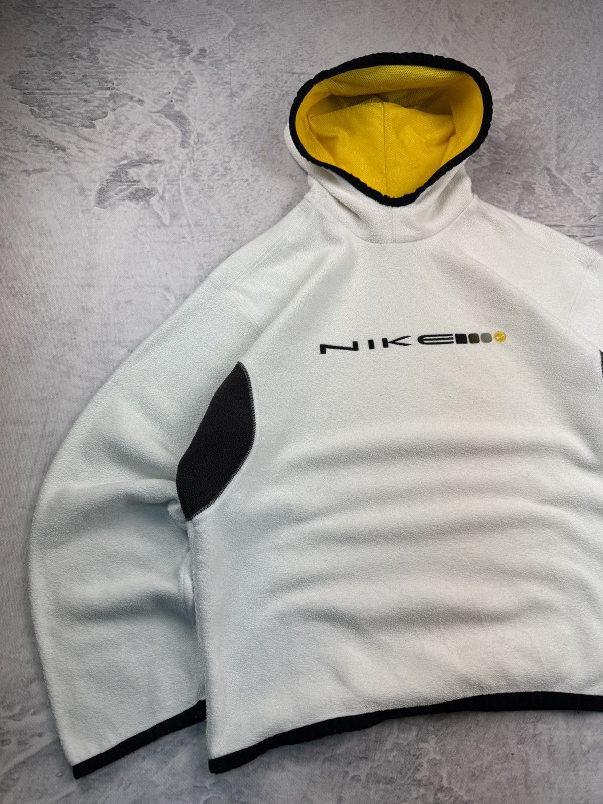 Nike × Vintage NIKE TEDDY FLEECE VINTAGE CENTER LOGO OVERSIZE BOXY HOODIE Size US S / EU 44-46 / 1 - 2 Thumbnail