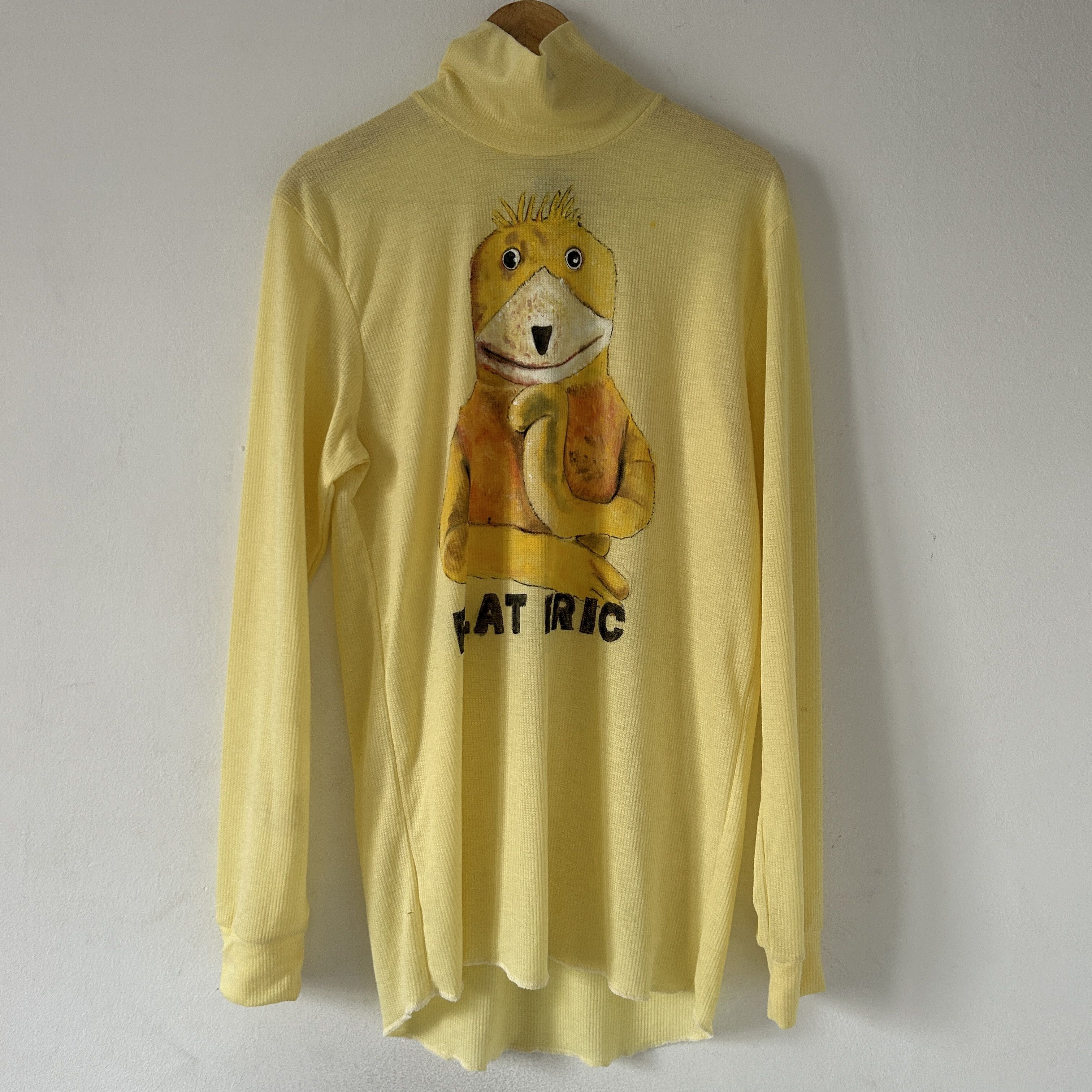 Vintage Custom made Flat Eric Vintage yellow turtleneck knit sweater Size XXL / US 16-18 / IT 52-54 - 7 Thumbnail