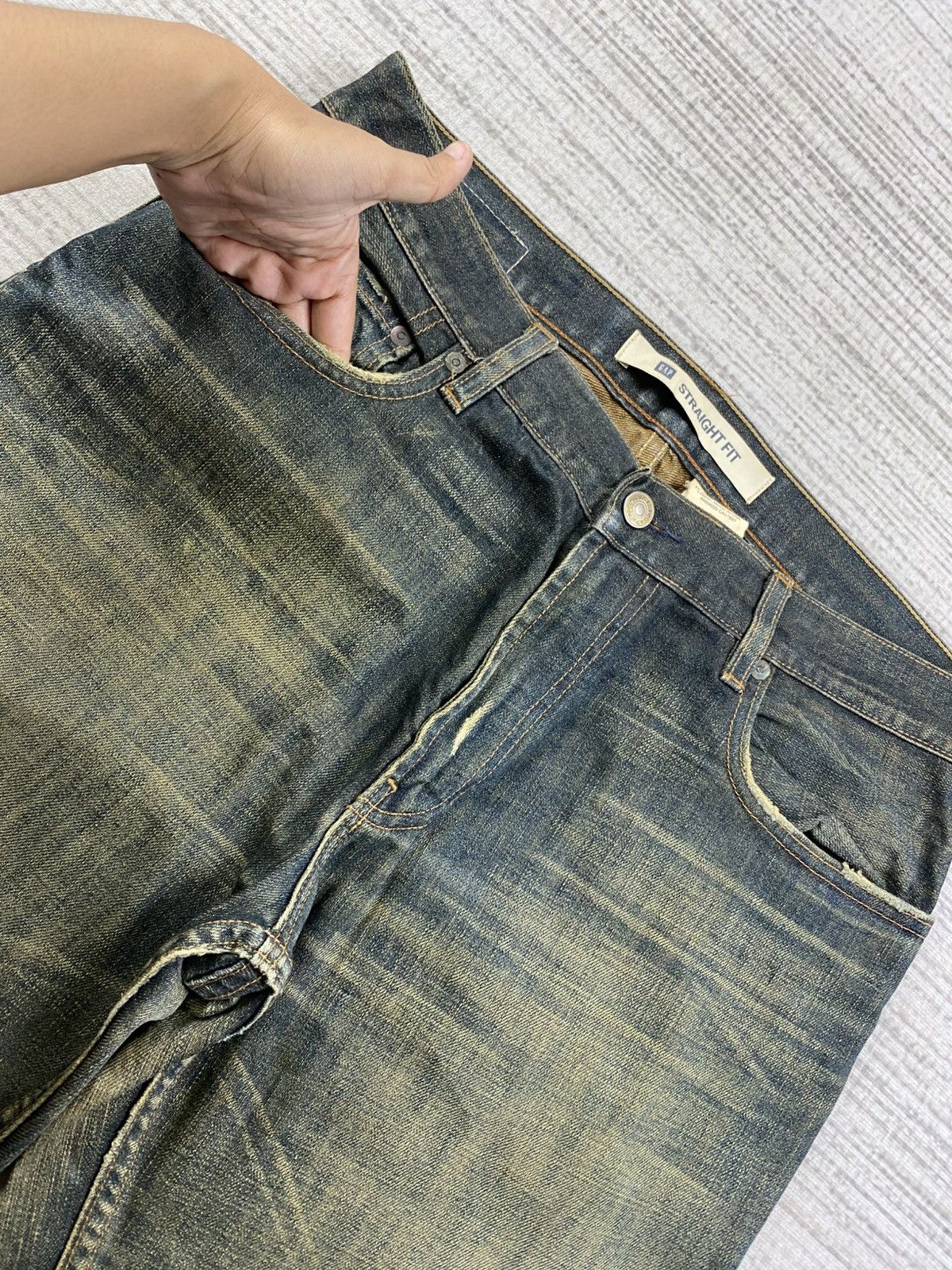 Gap × Le Grande Bleu (L.G.B.) × Vintage Vintage 90s Gap USA Straight Fit Distressed Pants Size US 34 / EU 50 - 7 Thumbnail