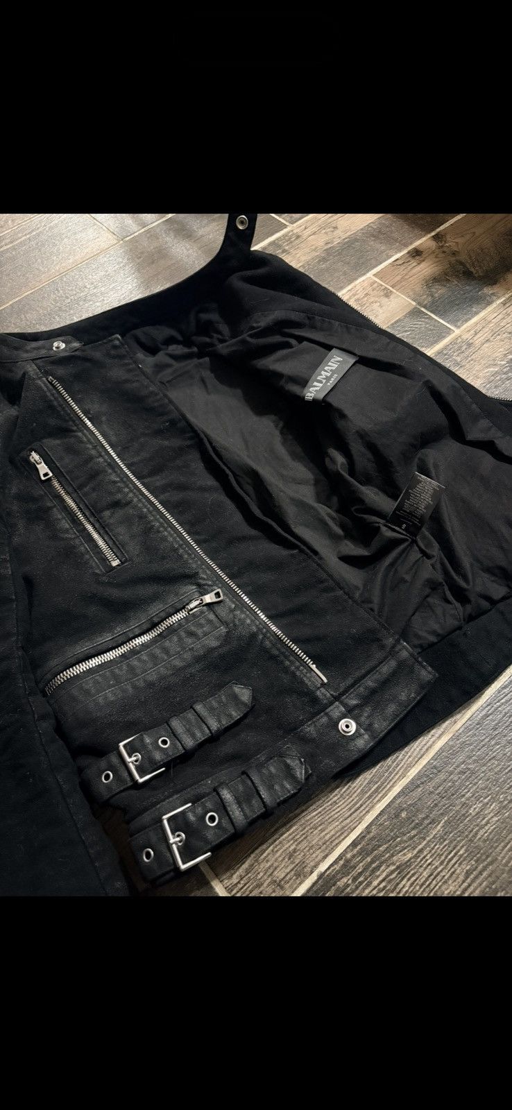 Balmain Balmain FW14 Motto Moleskin Jacket Size US S / EU 44-46 / 1 - 4 Thumbnail