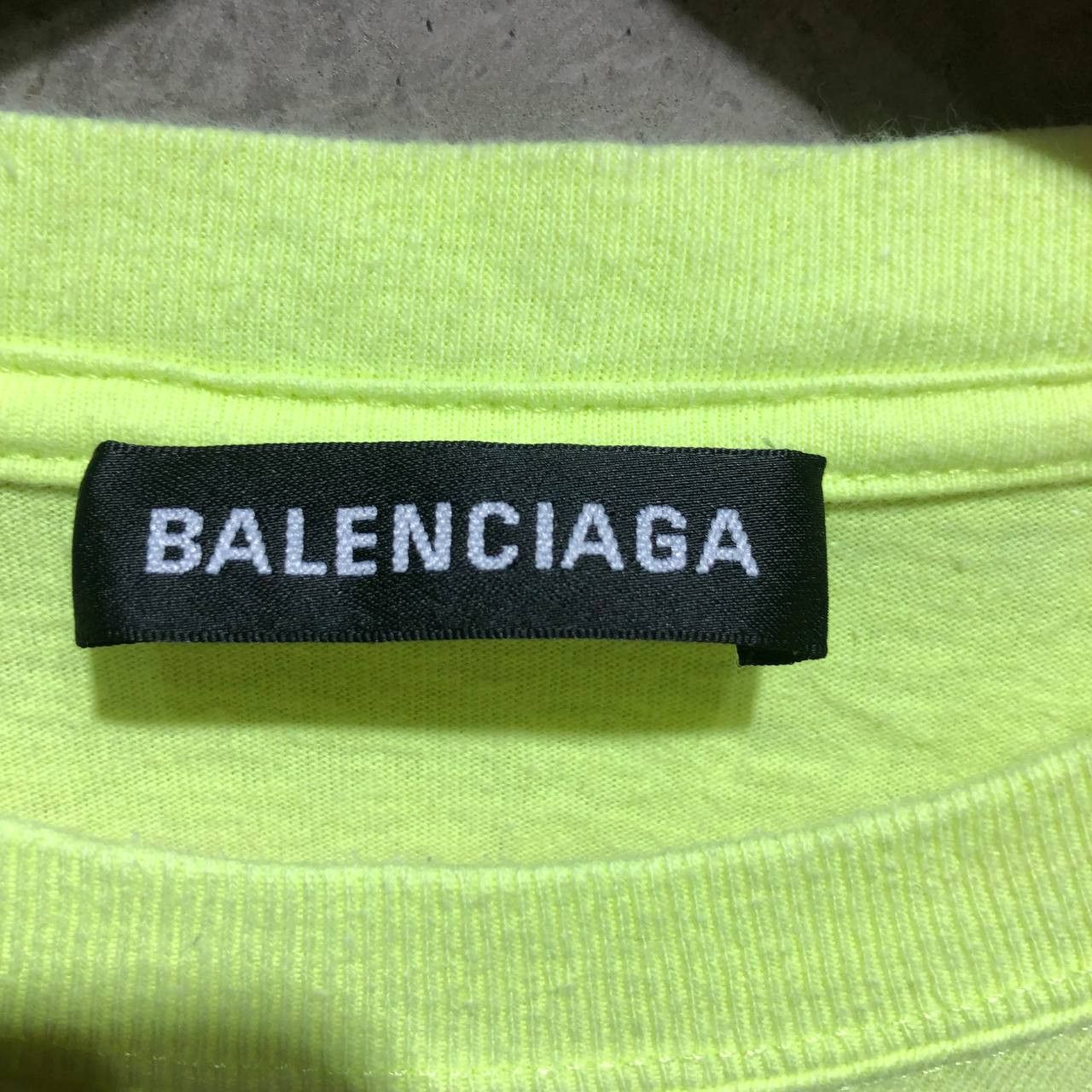 Balenciaga Balenciaga Neon Logo patch detail tee Size US L / EU 52-54 / 3 - 8 Thumbnail