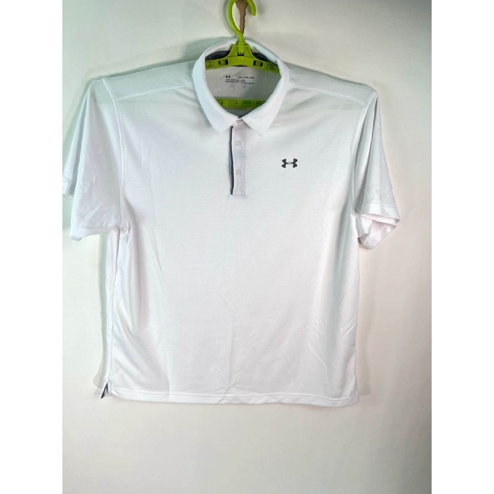 Under Armour Under Armour Mens Activewear Heatgear Compression White Golf Polo Top 2XL Shirt Size US XXL / EU 58 / 5 - 7 Thumbnail