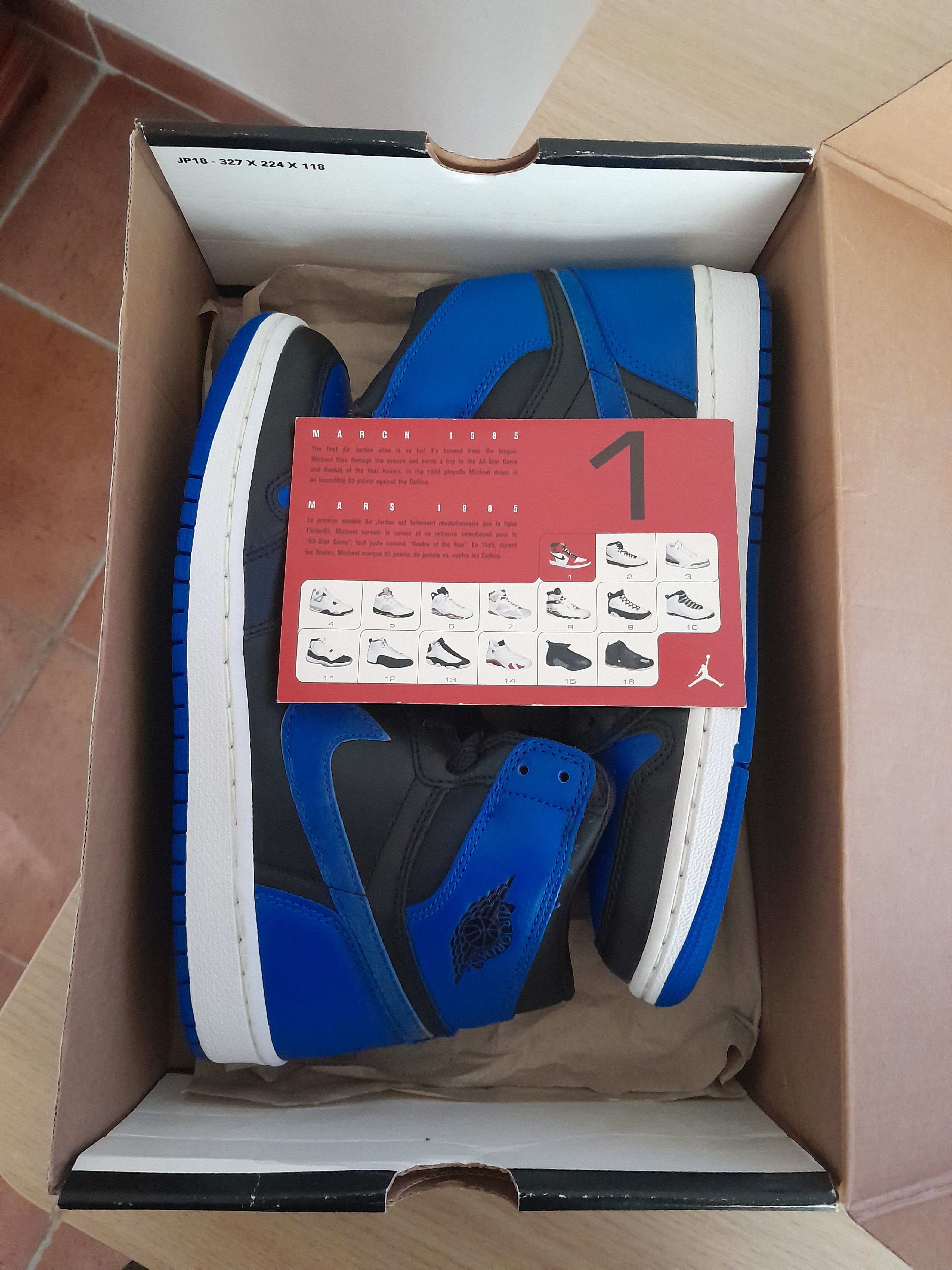 Nike Nike Air Jordan 1 Retro Black Royal Blue (2001) Size US 8 / EU 41 - 1 Thumbnail