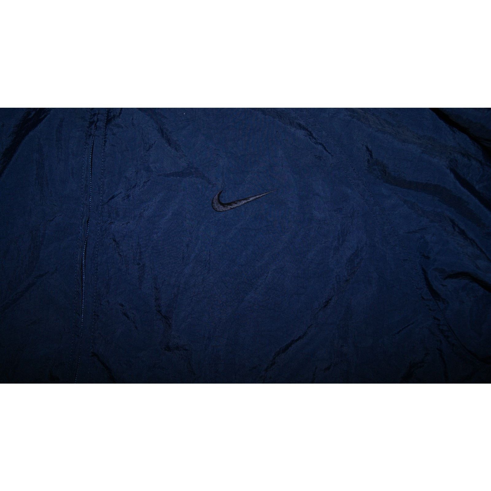 Nike VTG NIKE Swoosh Navy Mens M Jacket Hooded Full Zip Vented Size US M / EU 48-50 / 2 - 3 Thumbnail