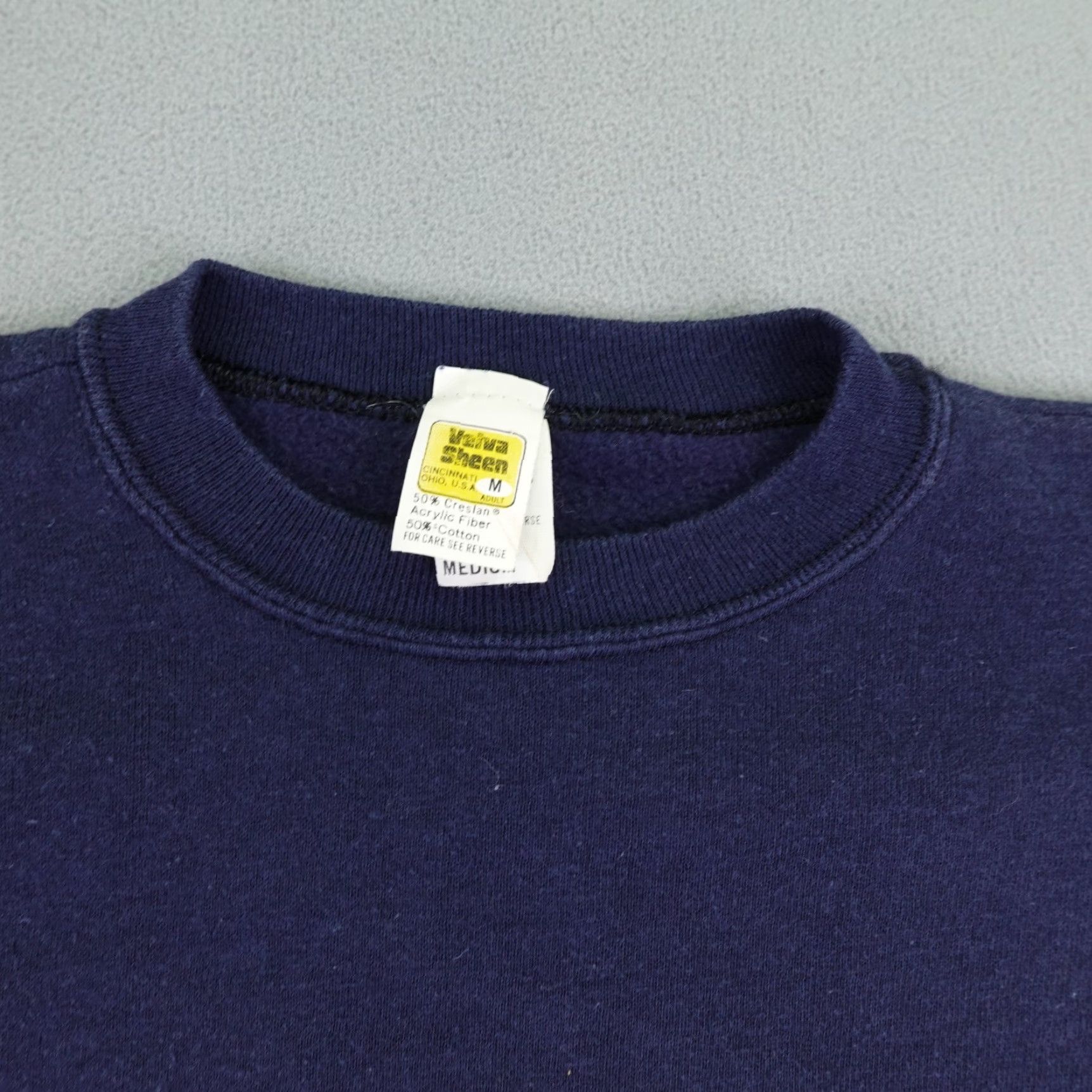 Velva Sheen VINTAGE Veiva Sheen Sweatshirt Men M Blue White Crewneck Pullover Knit Logo 80s Sweatshirt Size US M / EU 48-50 / 2 - 2 Thumbnail