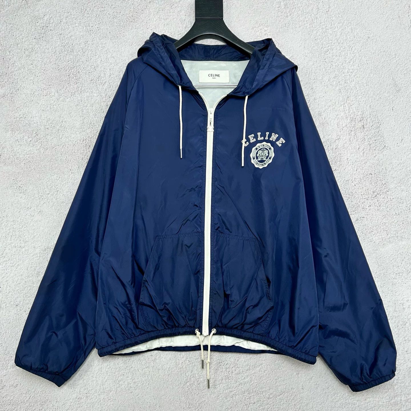 Celine Celine Crest Logo Hooded Zip-up Jacket Size 52 Size US L / EU 52-54 / 3 - 1 Thumbnail