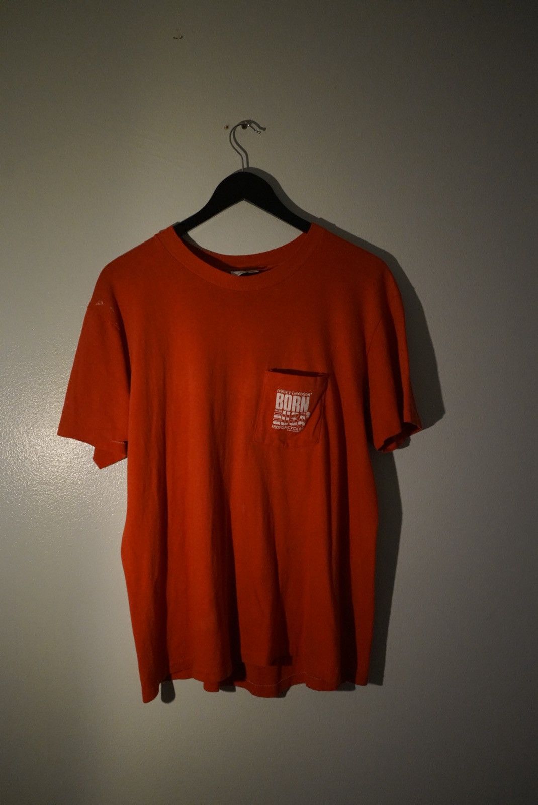 Vintage Vintage 80s thrashed harley davidson tee Size US L / EU 52-54 / 3 - 1 Thumbnail
