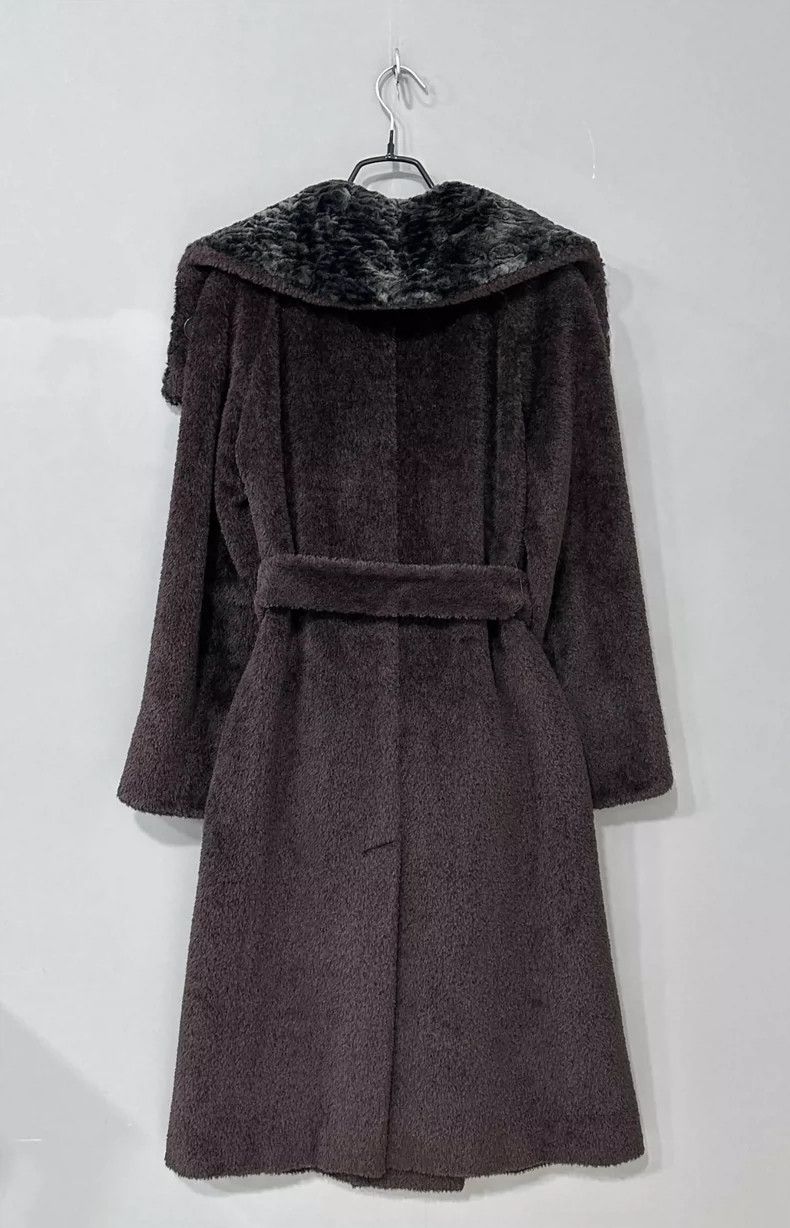 Max Mara Max Mara Brown alpaca coat with large fur collar Size S / US 4 / IT 40 - 3 Thumbnail