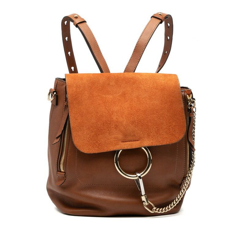 Chloe Chloe Faye Leather Suede 2way Backpack Leather Backpack DUTY FREE for USA