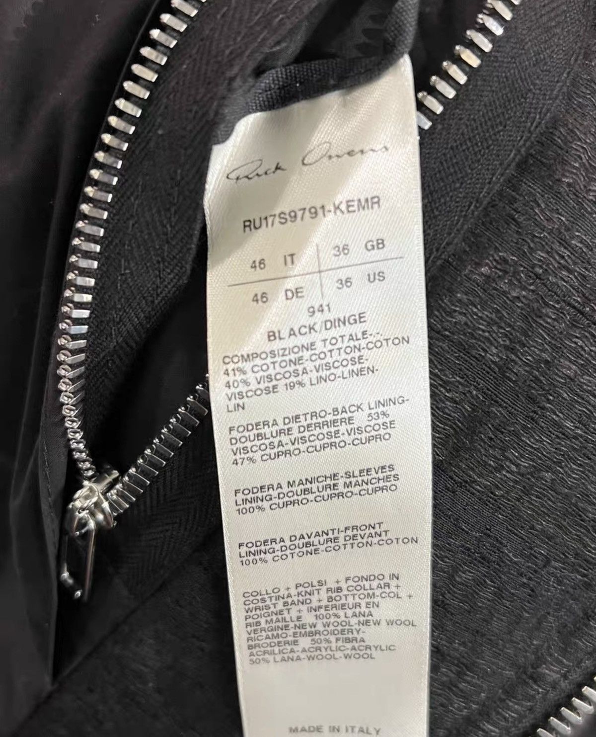 Rick Owens Rick Owens Runway Ray MA-1 Bomber Jacket Size US S / EU 44-46 / 1 - 8 Thumbnail