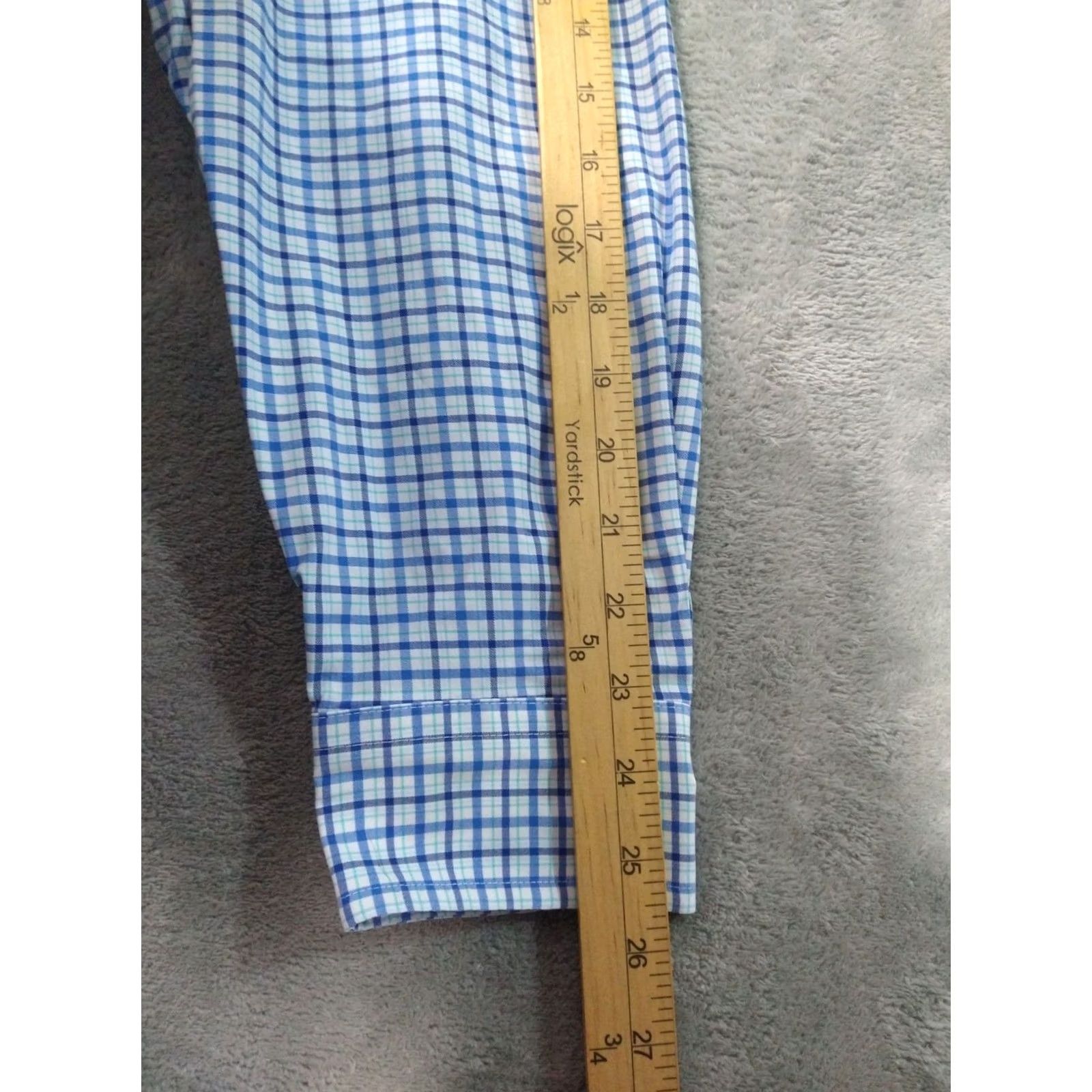 Vineyard Vines Vineyard Vines Shirt Mens XL Blue Plaid On The Go Performance Long Sleeve Button-Up Collared Casual All Seasons Pockets 50in Chest Mens Size US XL / EU 56 / 4 - 6 Thumbnail