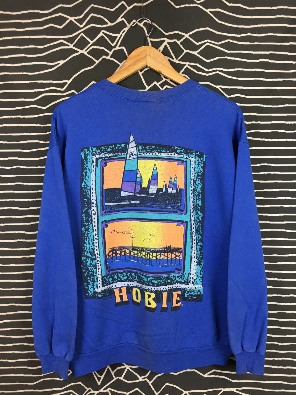 Vintage Vtg 80s 90s Hobie California Surf Made In Usa Sweatshirt Size US M / EU 48-50 / 2 - 1 Thumbnail