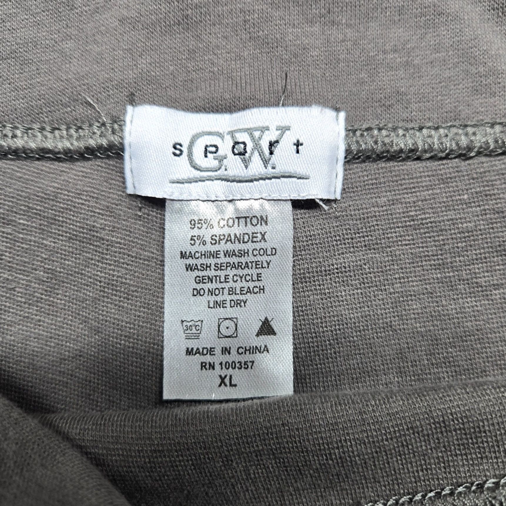 Vintage GW Sport Gray Draw String Pants Women's XL Knit Wide-Leg Elastic Waist Casual Sweatpants Size 40" / US 18 - 3 Thumbnail