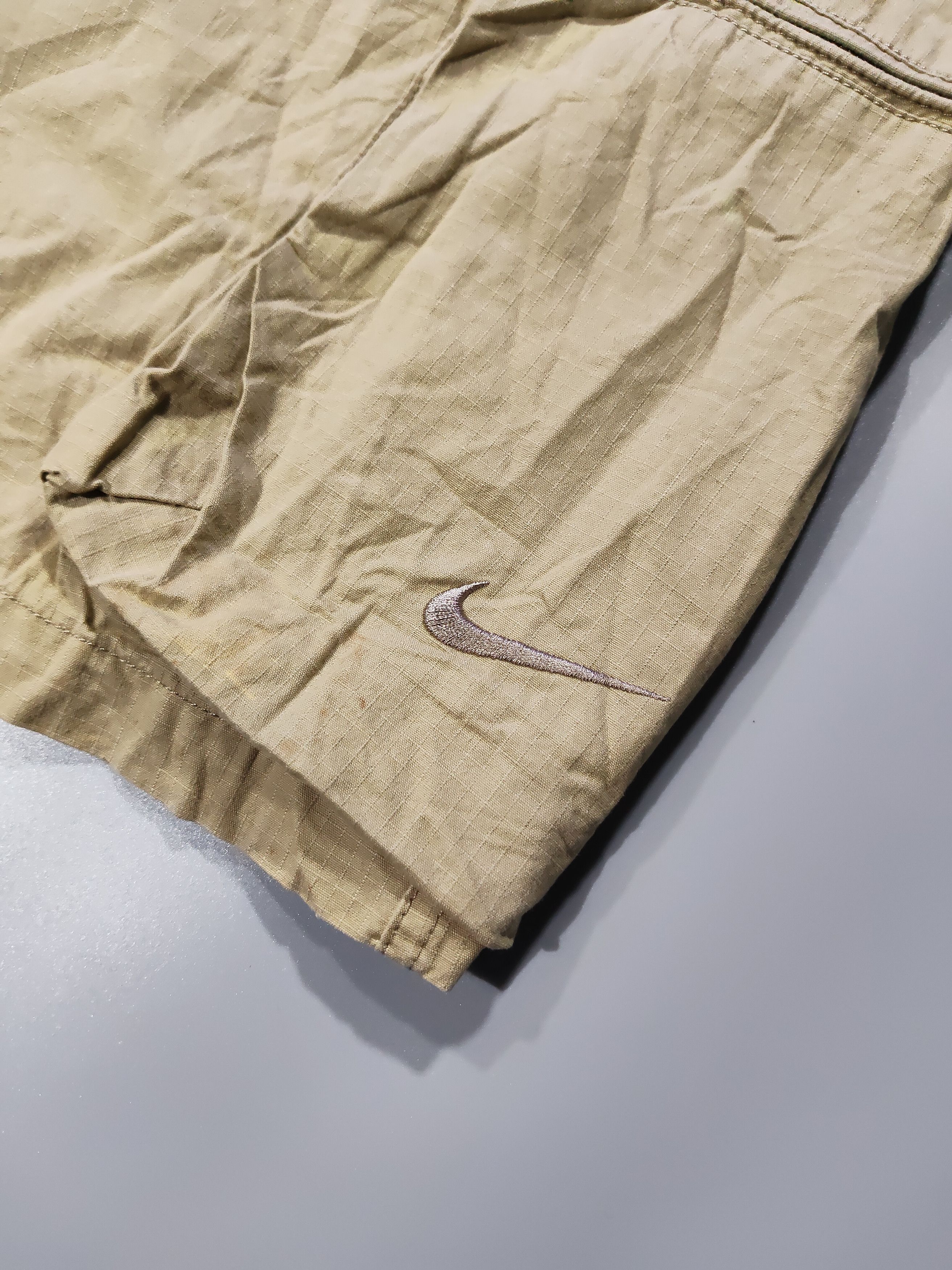 Nike 💥💥WOW💥💥 Vintage Nike ris top Cotton shorts in khaki Size US 38 / EU 54 - 7 Thumbnail