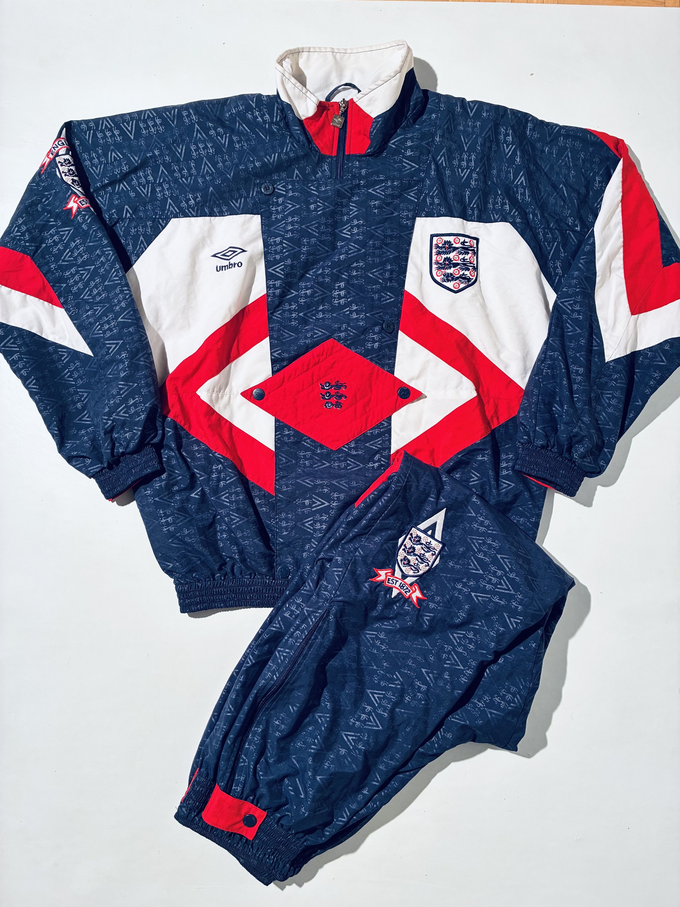 Umbro England Training Tracksuit 1990 / 1992 Umbro 90/92 Size US M / EU 48-50 / 2 - 1 Thumbnail