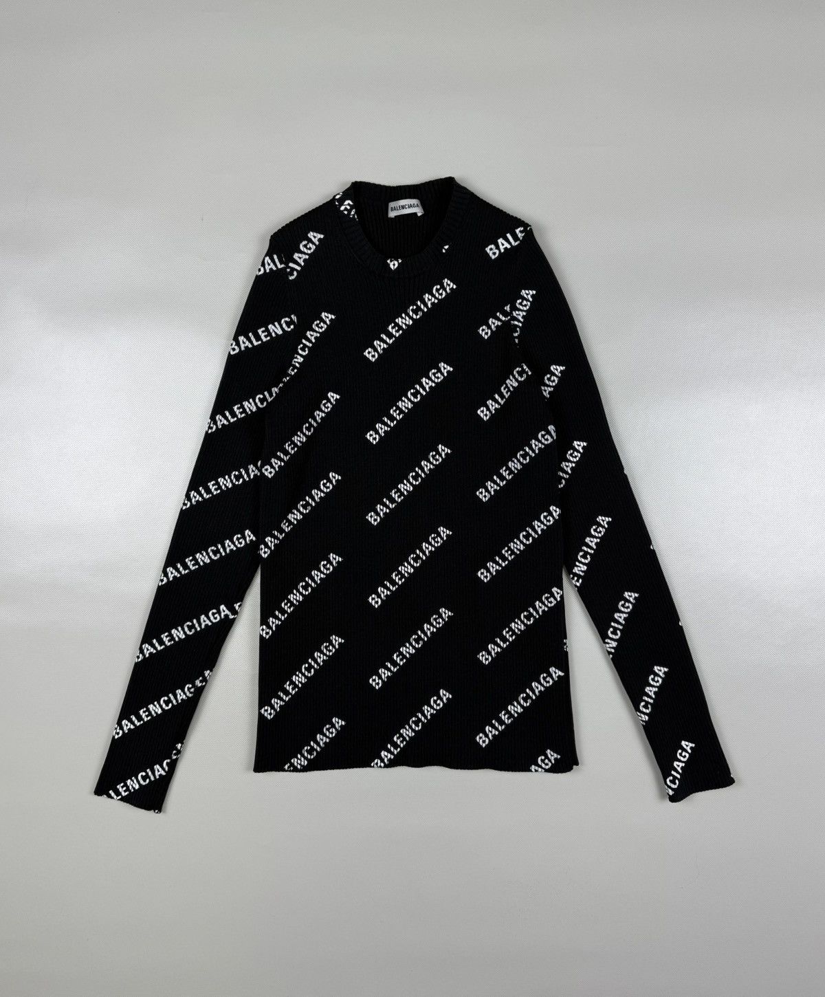 Balenciaga Balenciaga Women’s Monogram Poly Longsleeve Shirt Size XL Size XL / US 12-14 / IT 48-50 - 2 Thumbnail