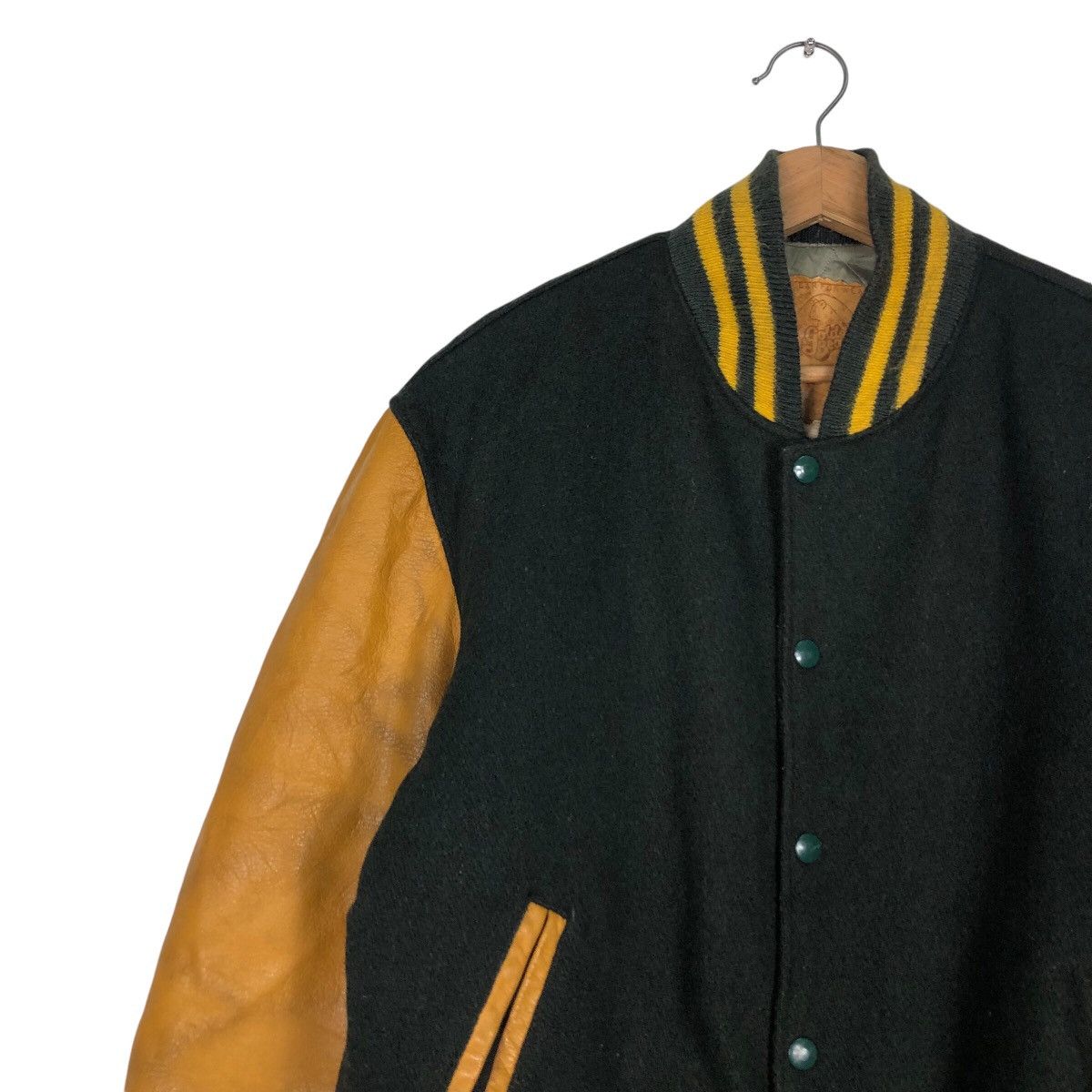 Golden Bear 📌Vintage Varsity Leather Jacket Golden Bear Made in Usa Size US L / EU 52-54 / 3 - 7 Thumbnail