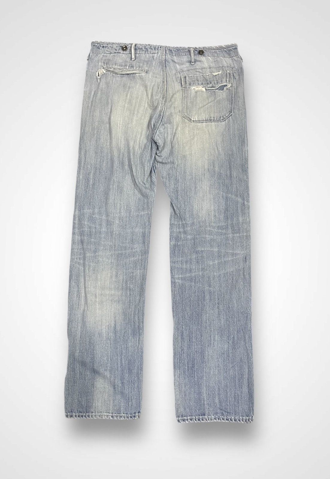 Global Work × Japanese Brand Global Work Distressed Jeans (13) Size US 36 / EU 52 - 2 Thumbnail