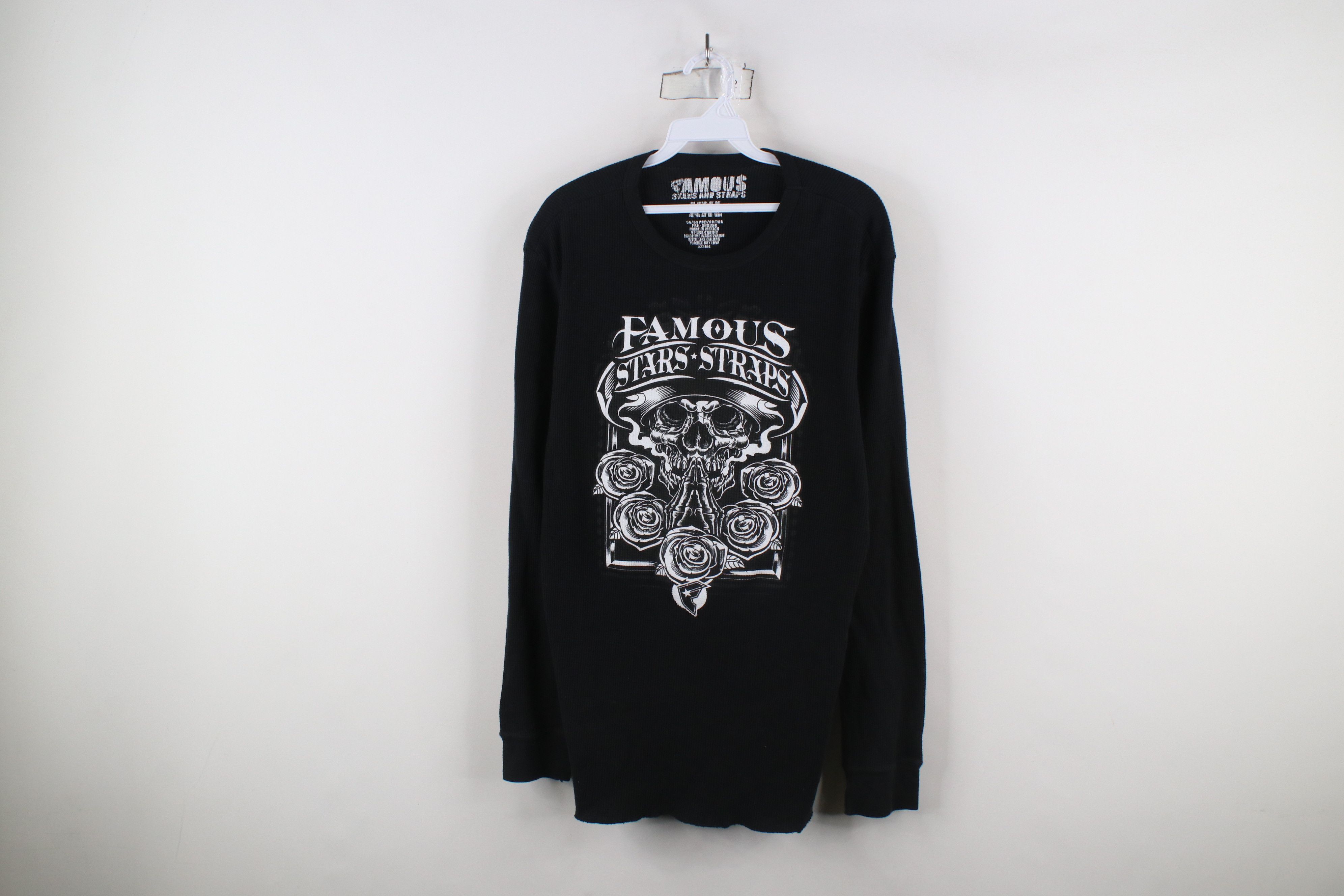 Famous Stars And Straps × Vintage Vintage Famous Stars & Straps Knit Long Sleeve T-Shirt Size US XXL / EU 58 / 5 - 1 Thumbnail