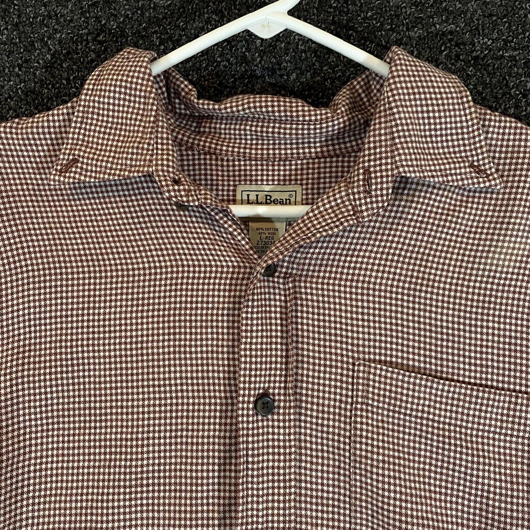 Vintage VINTAGE LL Bean Shirt Mens Large Red White Wool Blend Button Down Long Sleeve Outdoors Size US L / EU 52-54 / 3 - 2 Thumbnail