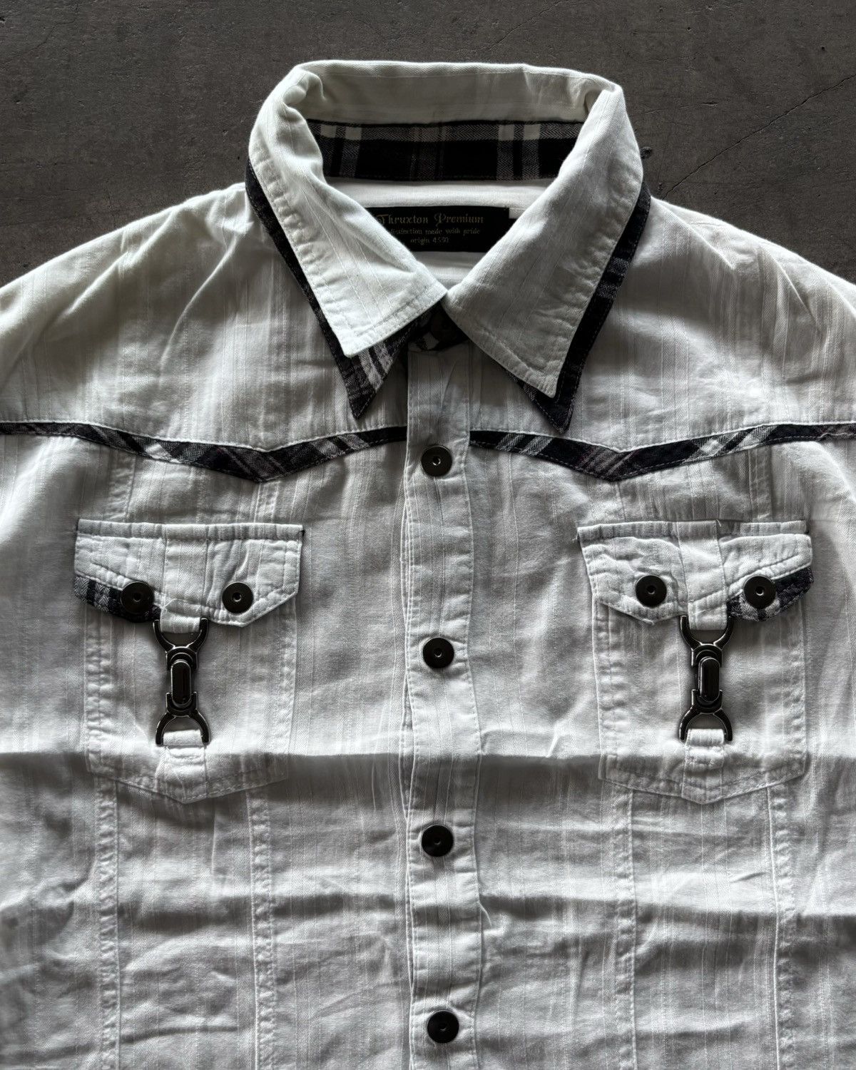 If Six Was Nine × Japanese Brand × Le Grande Bleu (L.G.B.) Thruxton Premium Iron Button Up Shirt Size US L / EU 52-54 / 3 - 4 Thumbnail