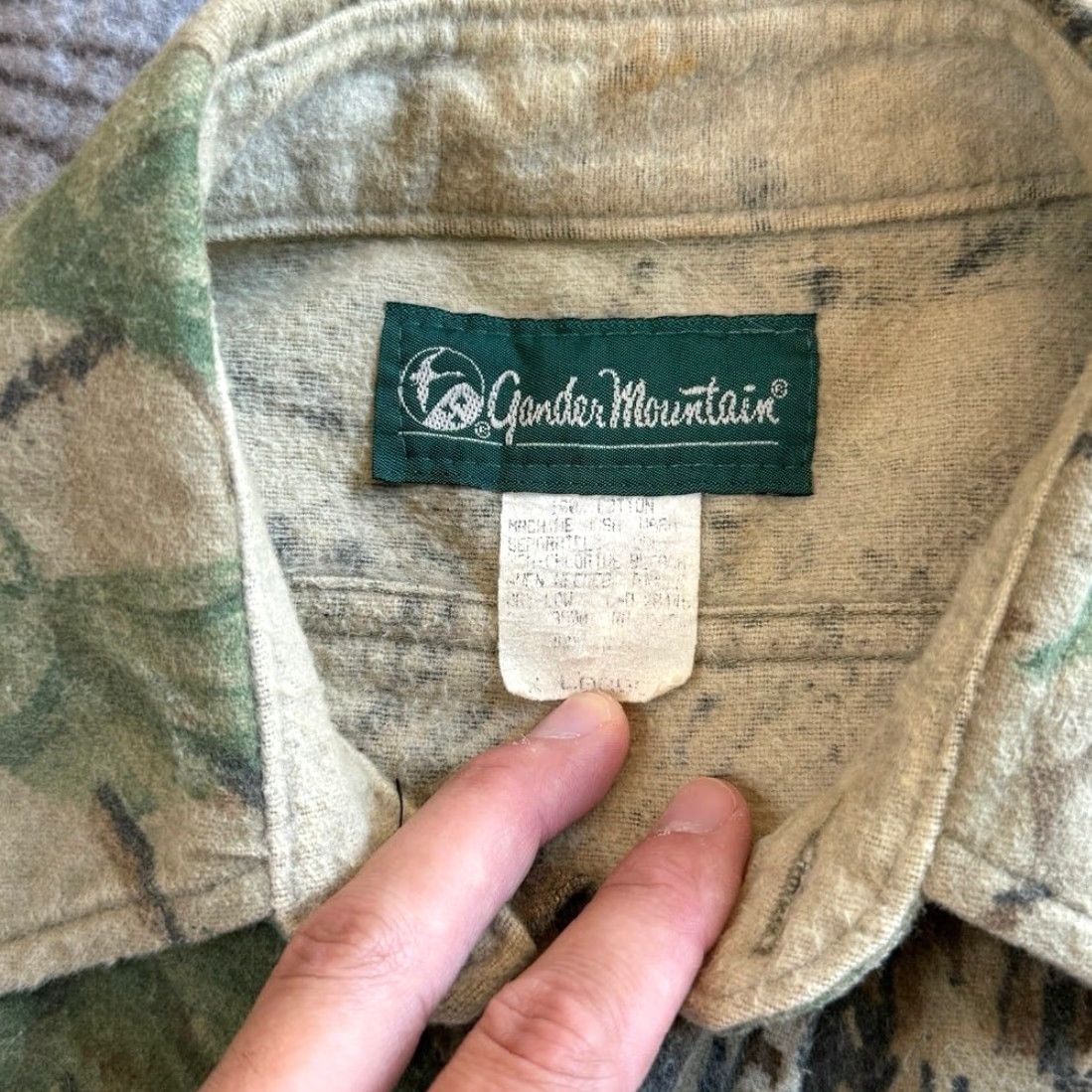 Realtree VINTAGE Gander Mountain Realtree Camo Camouflage Button Up Shirt XL Men Long Sleeve Hunting Camouflage 90s Outdoor Pattern Brown Size US XL / EU 56 / 4 - 2 Thumbnail