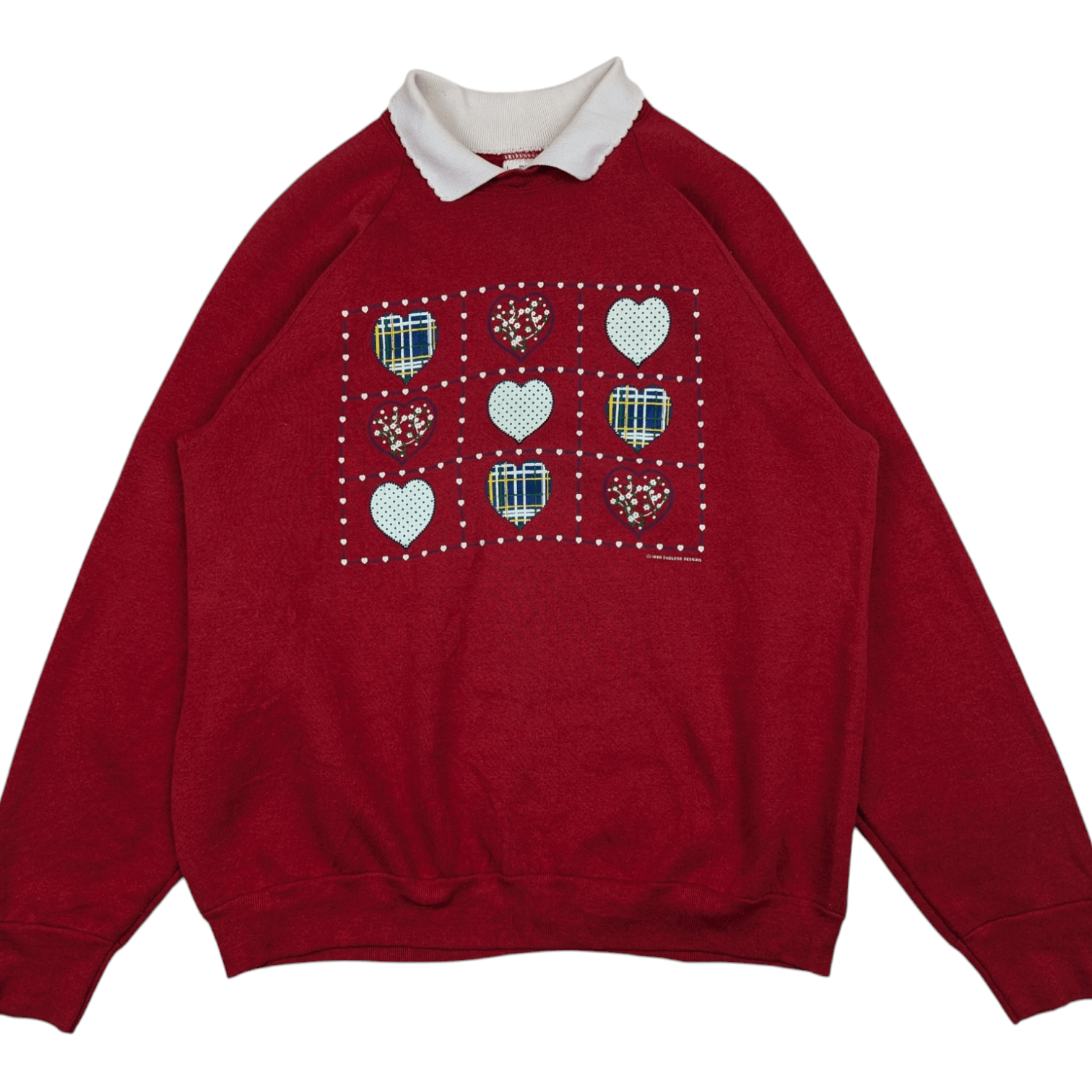 Fruit Of The Loom × Vintage Vintage 1990 LOVE Image Custom Jumper Sweatshirt Size L / US 10 / IT 46 - 8 Thumbnail