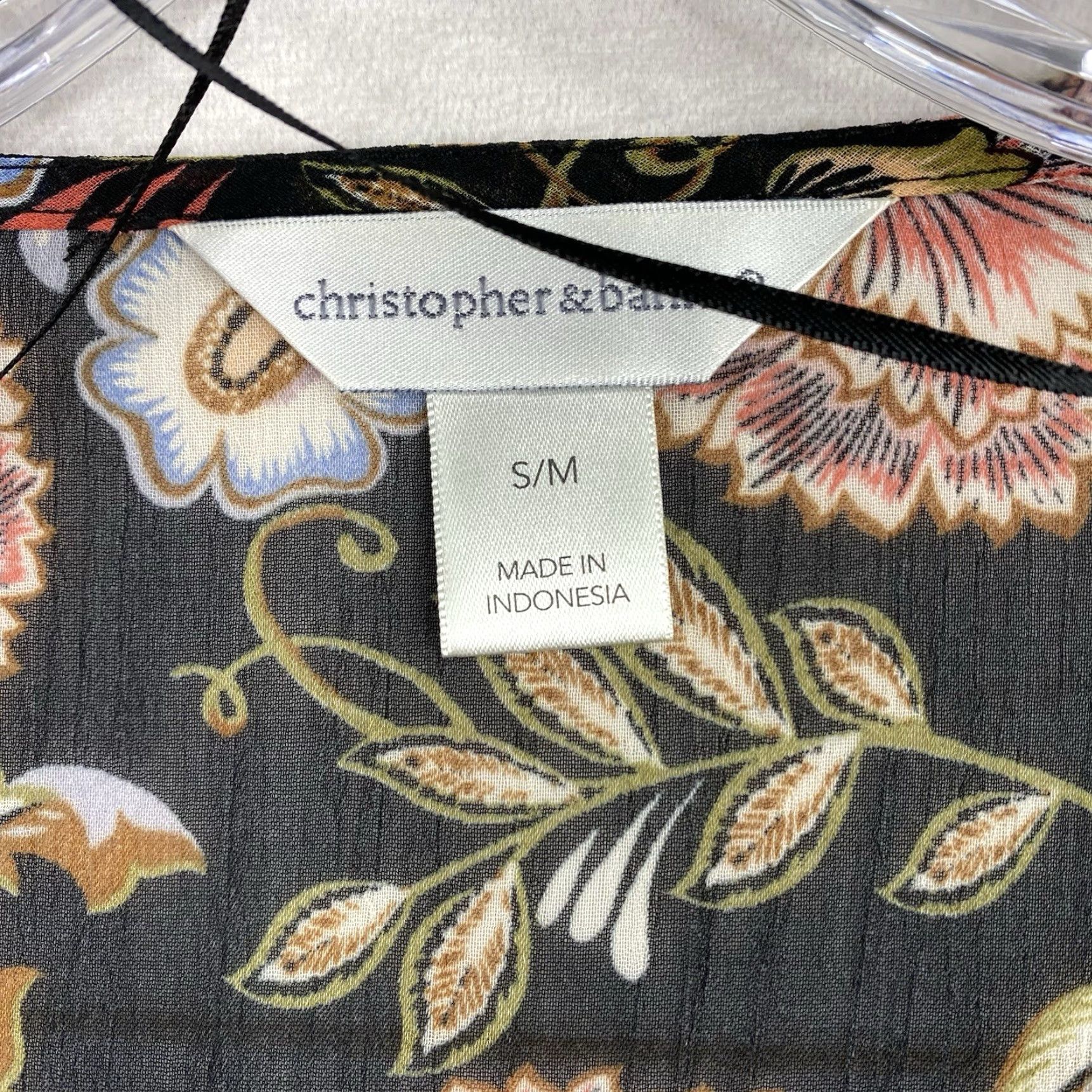 Vintage Christopher & Banks Kimono Top Womens S/M Floral Boho Sheer Shawl Cover Up Size M / US 6-8 / IT 42-44 - 6 Thumbnail