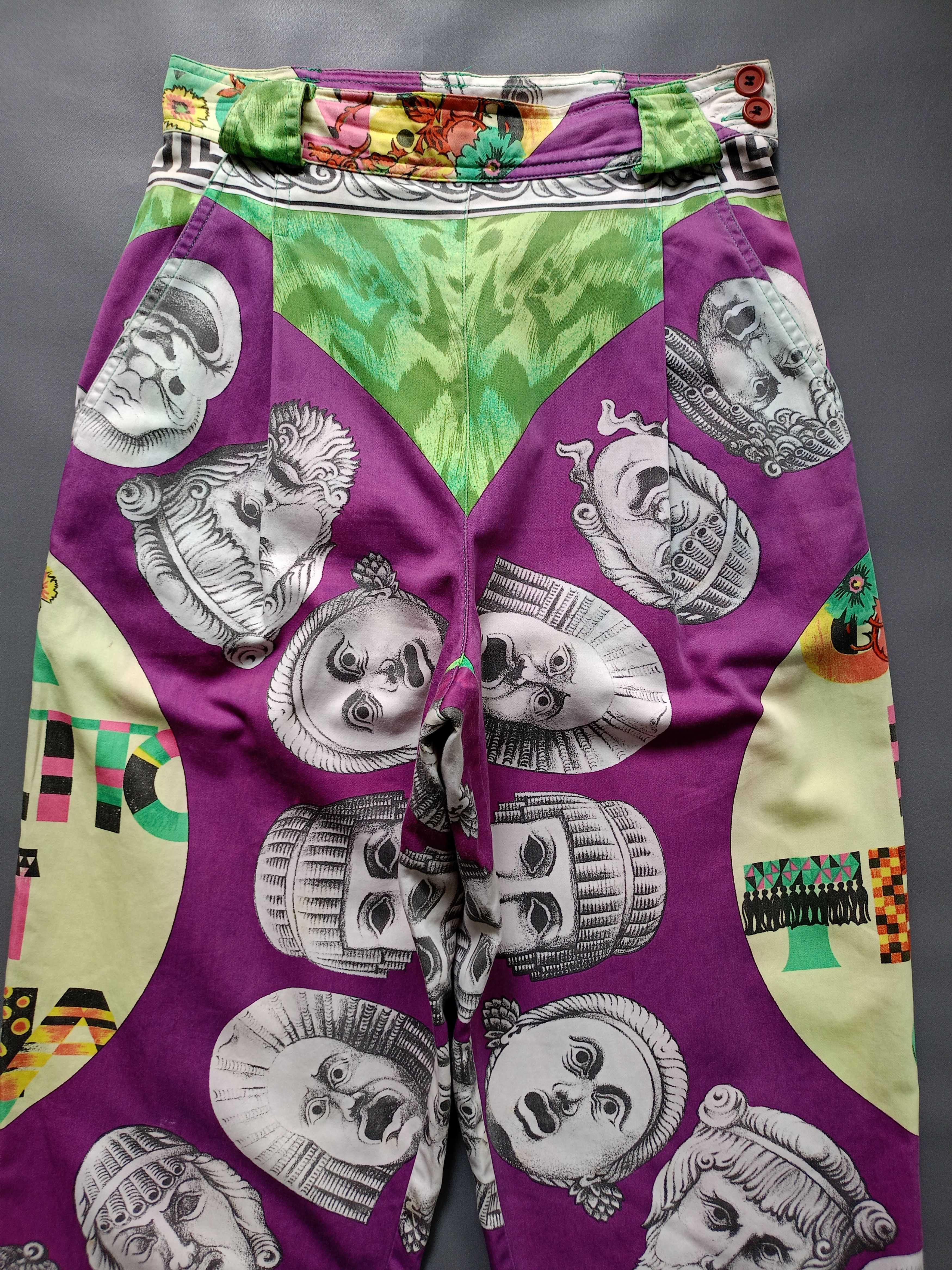 Versace 90s Gianni Versace Opera Balleto Teatro Cinema print Pants Size 24" / US 00 / IT 34 - 2 Thumbnail