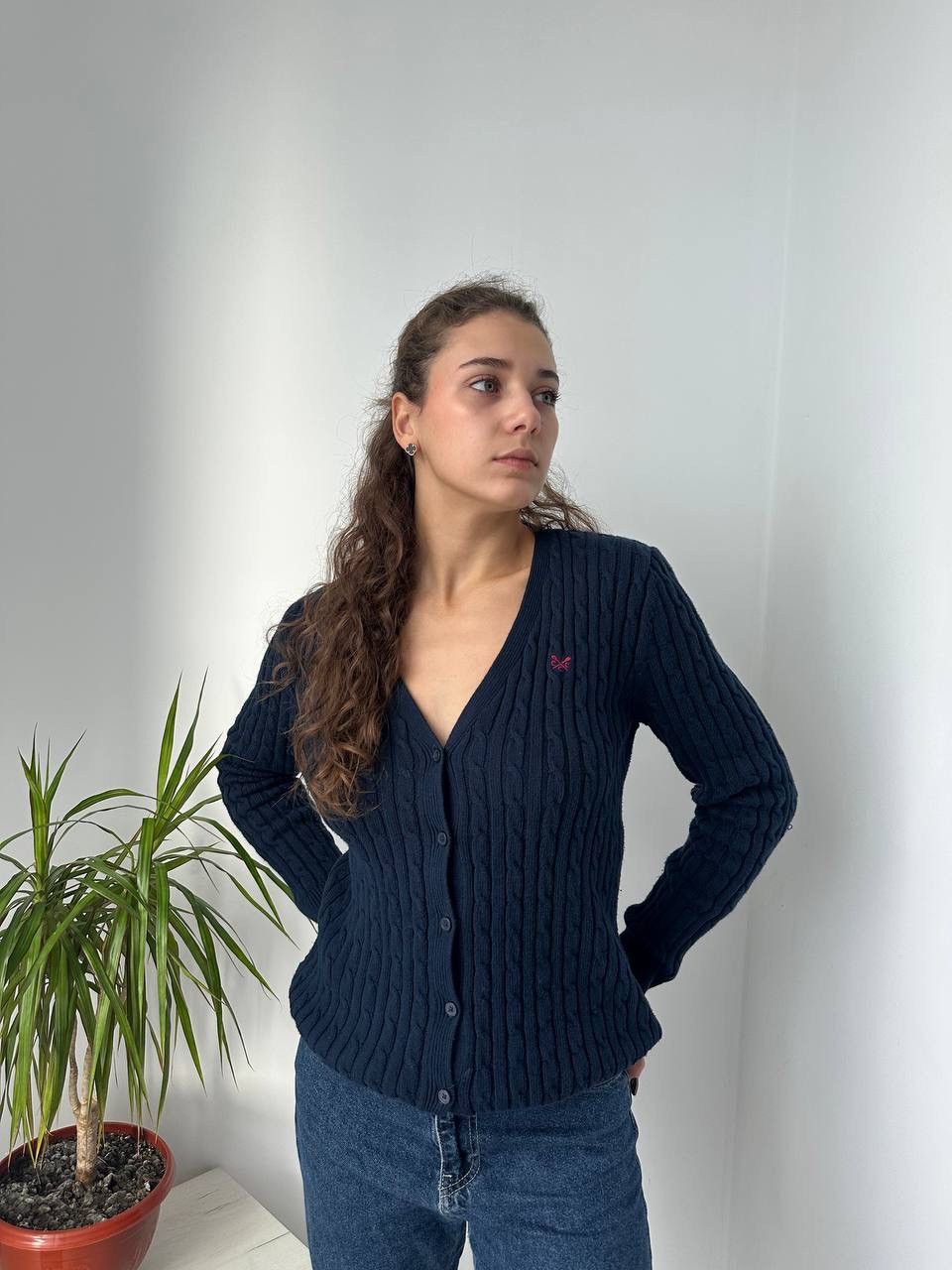 Vintage Vintage Cardigan Blue Jumper Pullover Womens Sweater Size L / US 10 / IT 46 - 2 Thumbnail