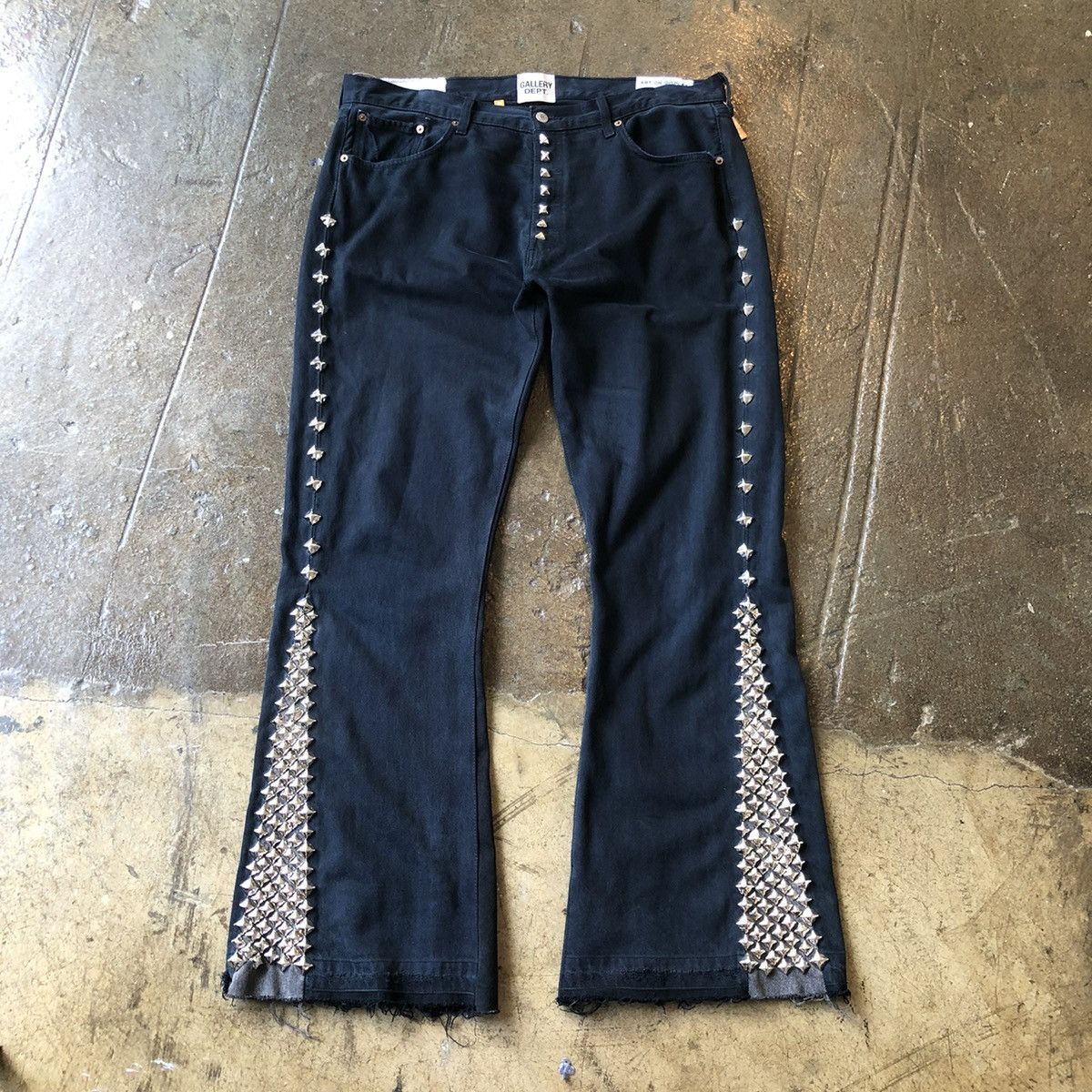 image of Gallery Dept Rodman La Flare Denim Pants 38 in Black, Men's (Size 36)