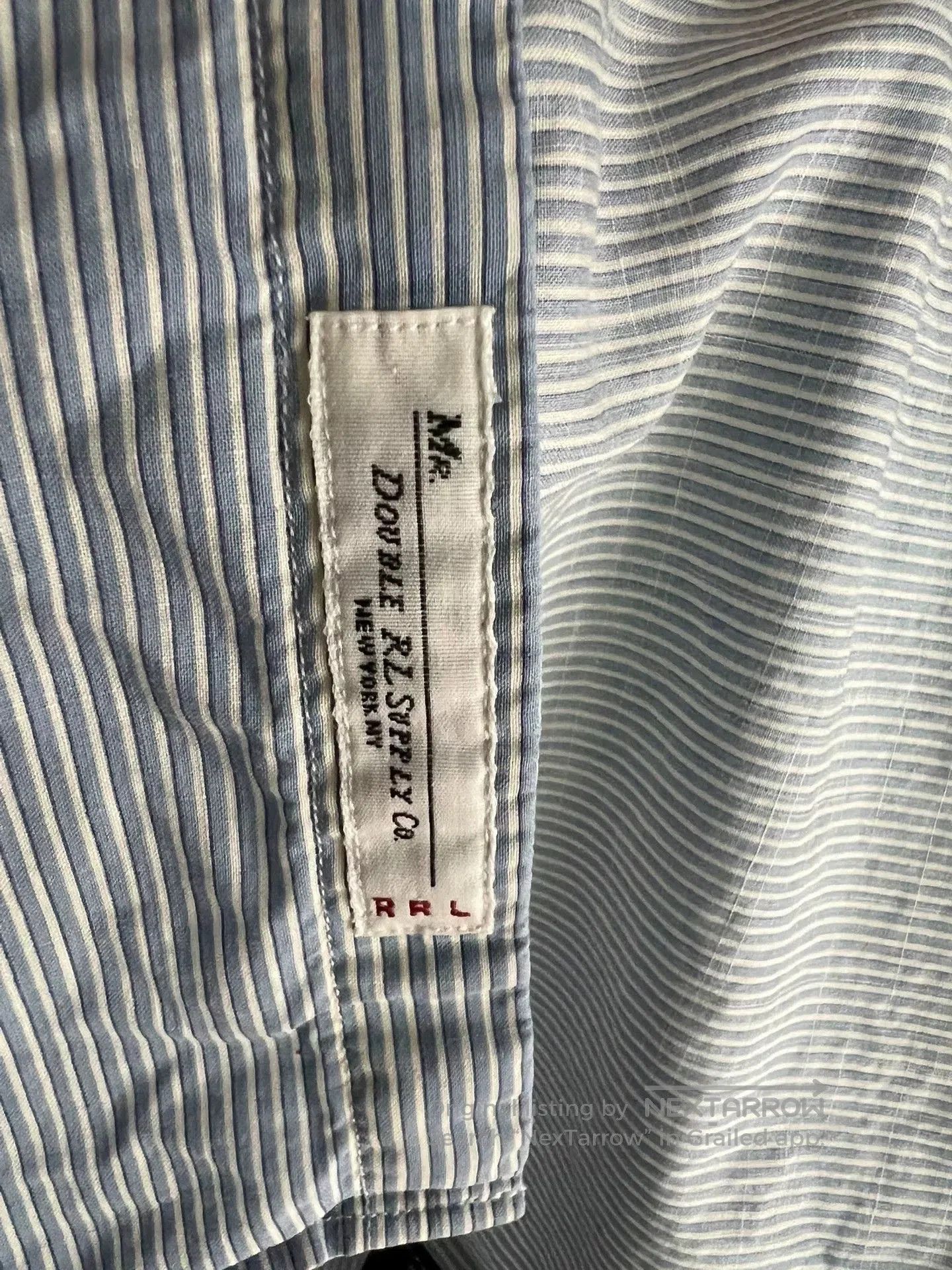RRL Ralph Lauren RRL Long Sleeve Striped Shirt in Blue White. Size US M / EU 48-50 / 2 - 5 Thumbnail