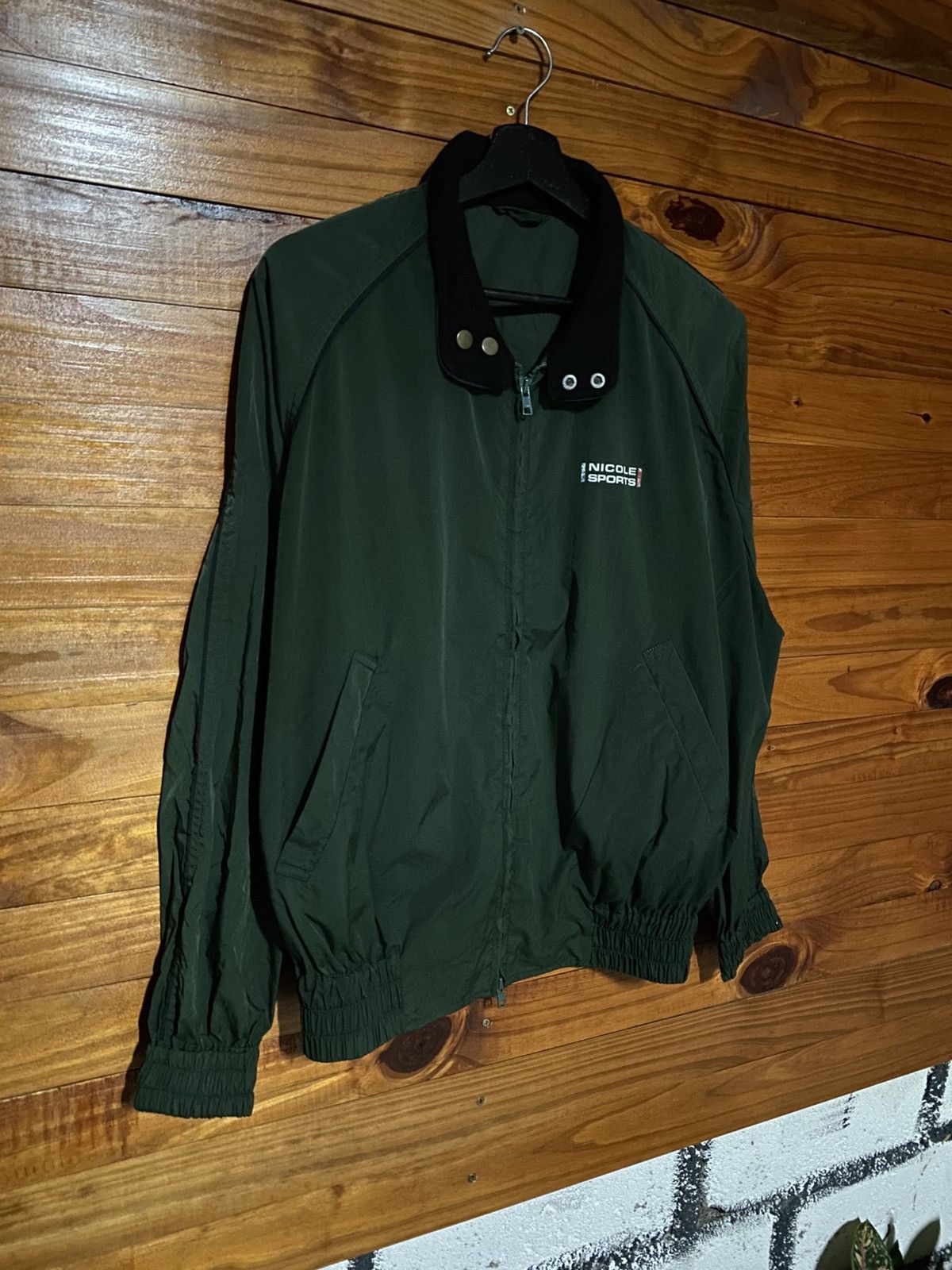 Nicole Club Vintage Nicole Sports Windbreaker Green Nylon Track Jacket Size US M / EU 48-50 / 2 - 8 Thumbnail