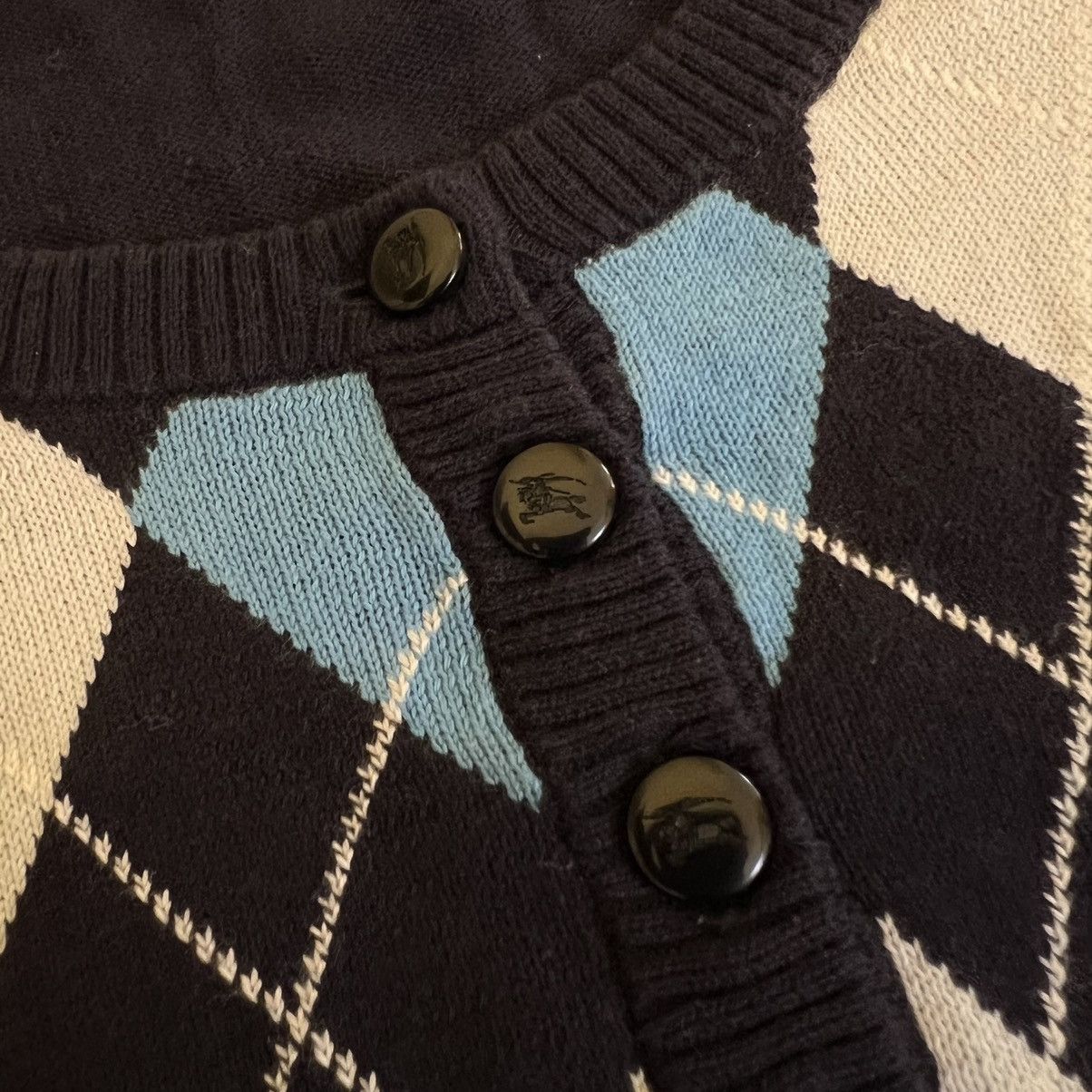Burberry Burberry Blue Label Argyle knit half button Size XS / US 0-2 / IT 36-38 - 3 Thumbnail