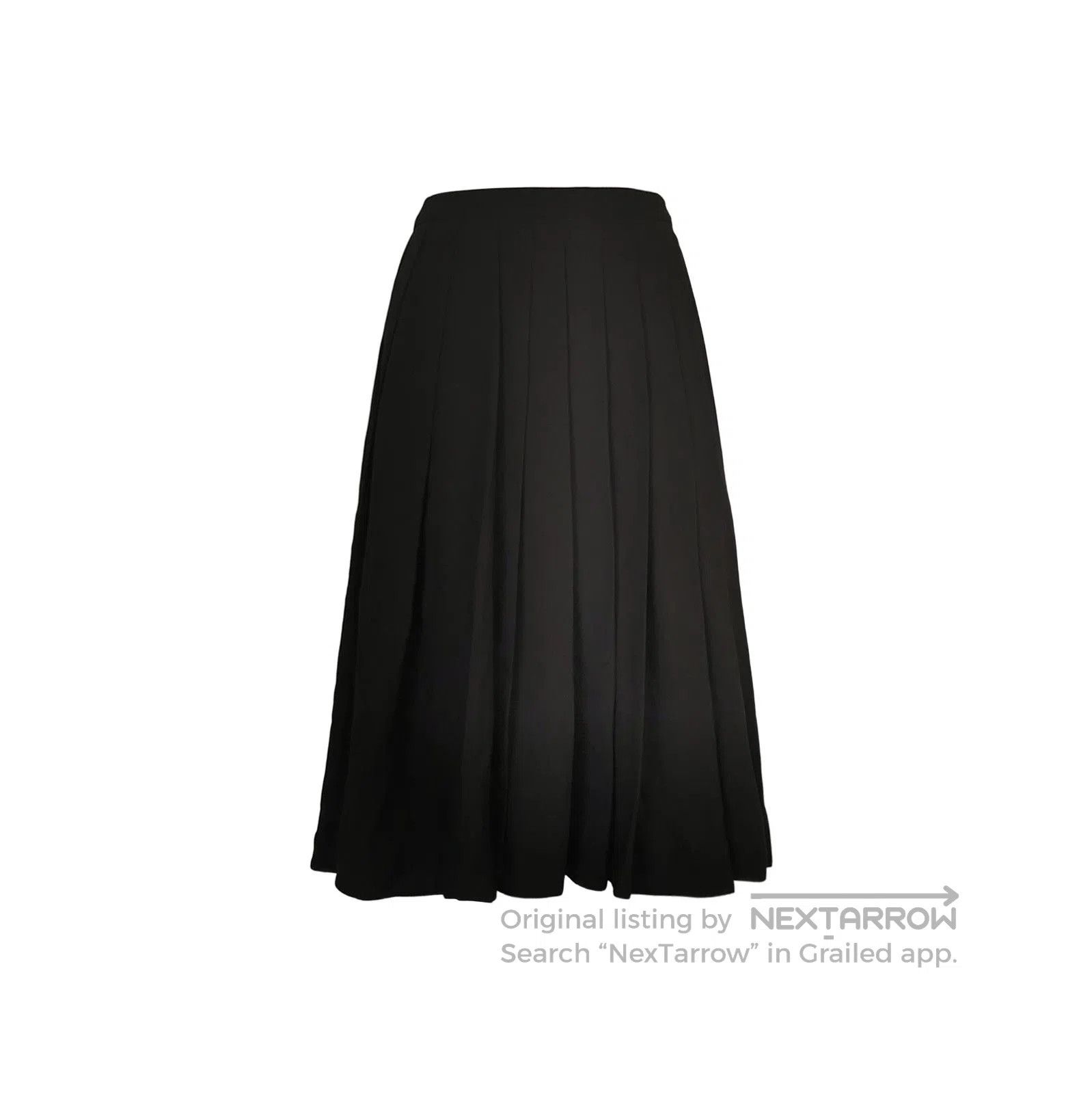Prada Prada Pleated Black Midi Skirt Size 36 . Size 22" - 1 Thumbnail