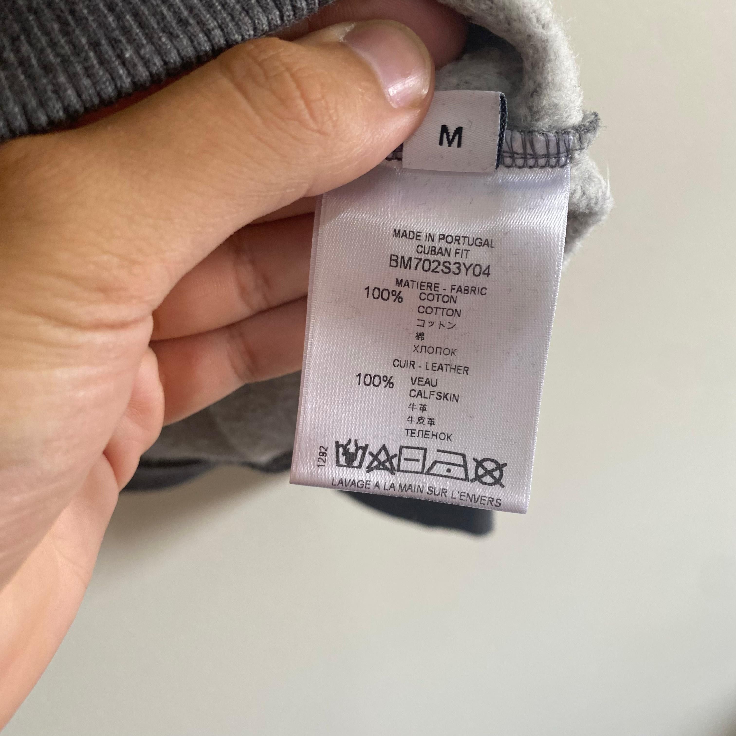 Givenchy 1 of 1 Grey Leather Logo Patches Sweatshirt Size US M / EU 48-50 / 2 - 4 Thumbnail