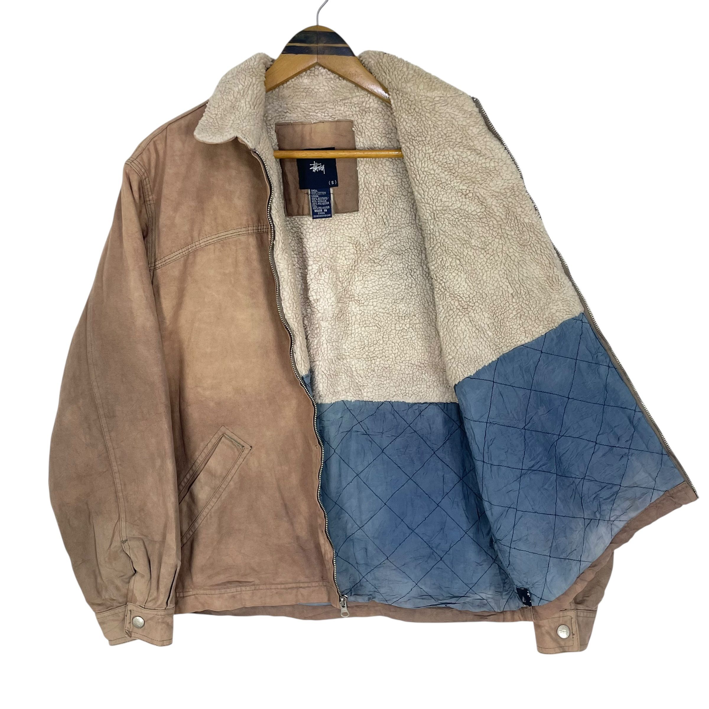 Stussy Vintage Stussy Duck Canvas Sherpa Work Jacket Size US S / EU 44-46 / 1 - 8 Thumbnail