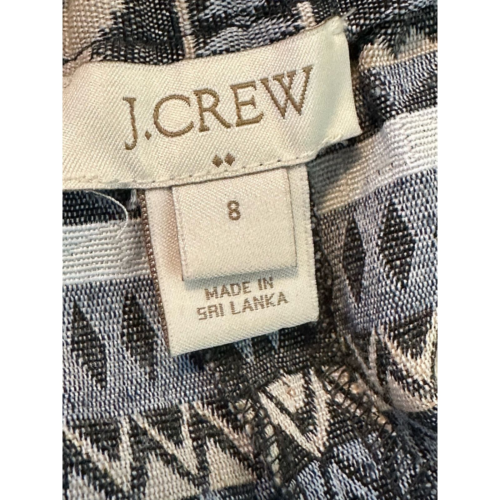 J.Crew J.CREW Blue-Gray Tribal Print Pockets Pull On Shorts size 8 Size 30" / US 8 / IT 44 - 3 Thumbnail