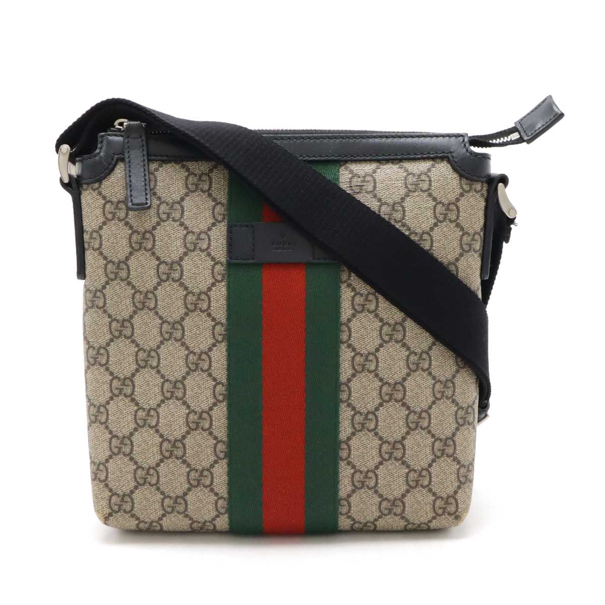 Gucci Gucci GG Supreme Web Messenger Bag 471454 Canvas Crossbody Bag 471454 in Beige, Women's