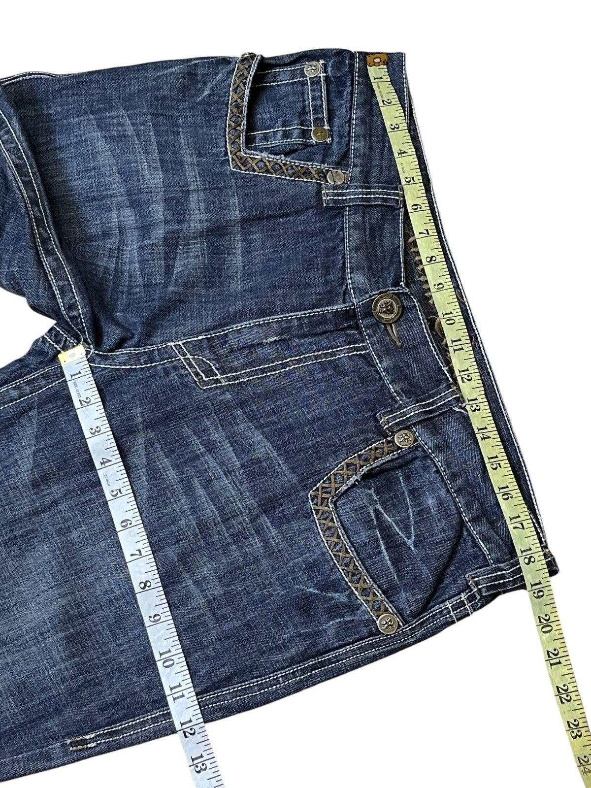Japanese Brand ARCHIVE JAPANESE CULTURE EXTREME COUTURE STRAIGHT CUT JEANS Size US 37 - 15 Thumbnail