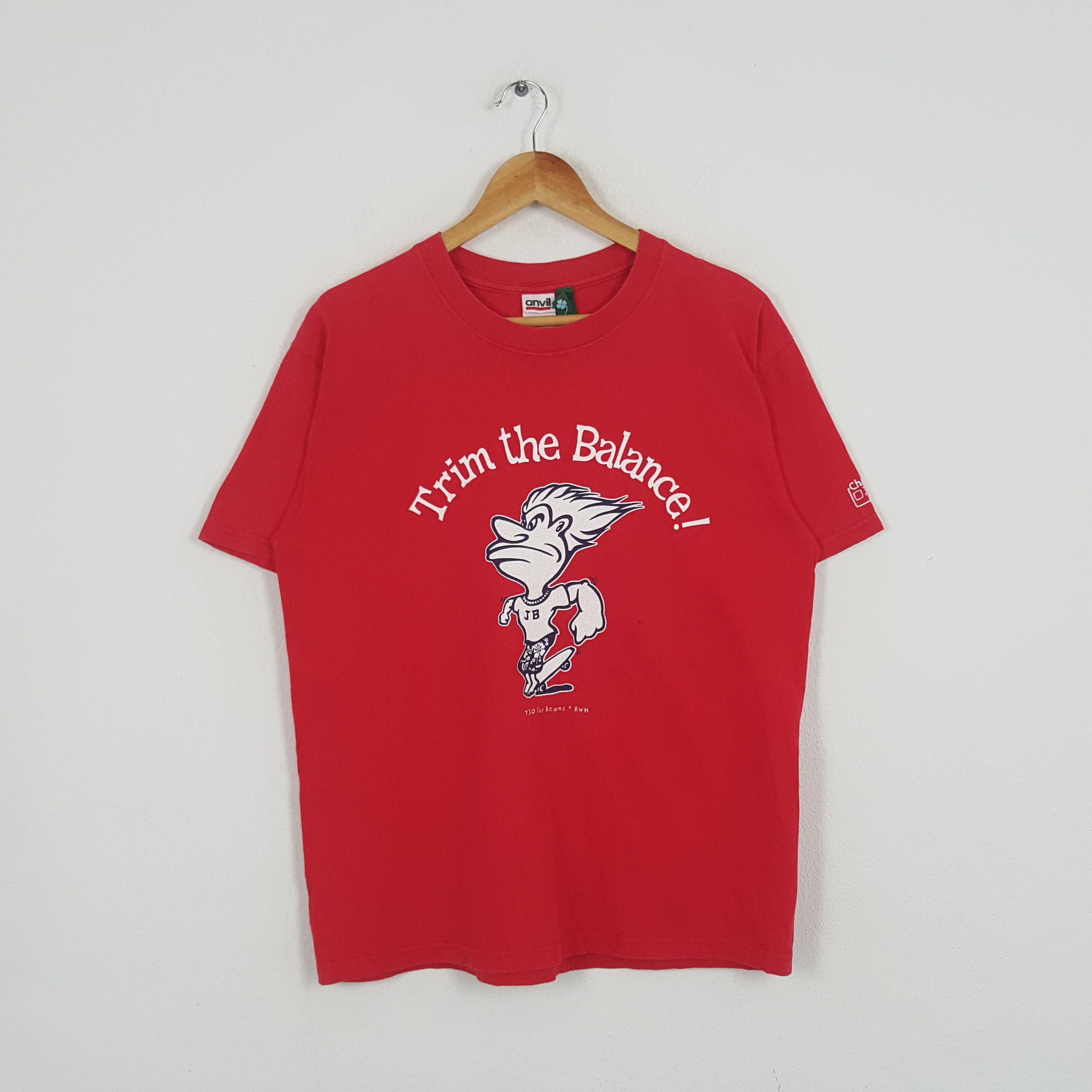 Vintage Vintage Trim The Balance Skate Style Tshirt Size US L / EU 52-54 / 3 - 1 Thumbnail