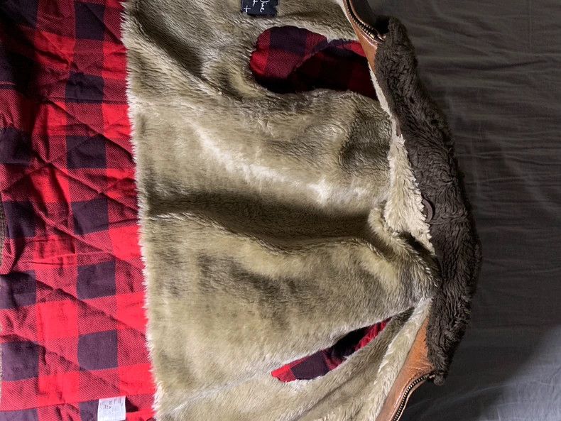 Number (N)ine Number (N)ine08aw thick and heavy wool collar cowhide jacke Size US M / EU 48-50 / 2 - 6 Thumbnail