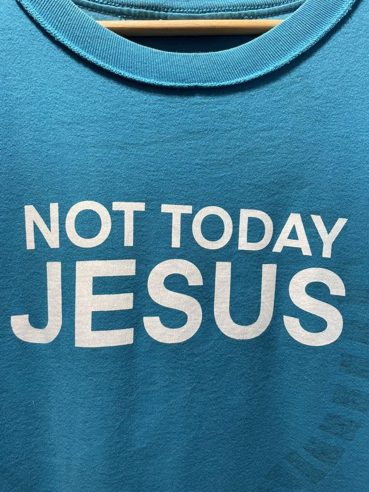 Vintage NOT TODAY JESUS metal thrashed grunge distressed punk rock Size US XL / EU 56 / 4 - 2 Thumbnail