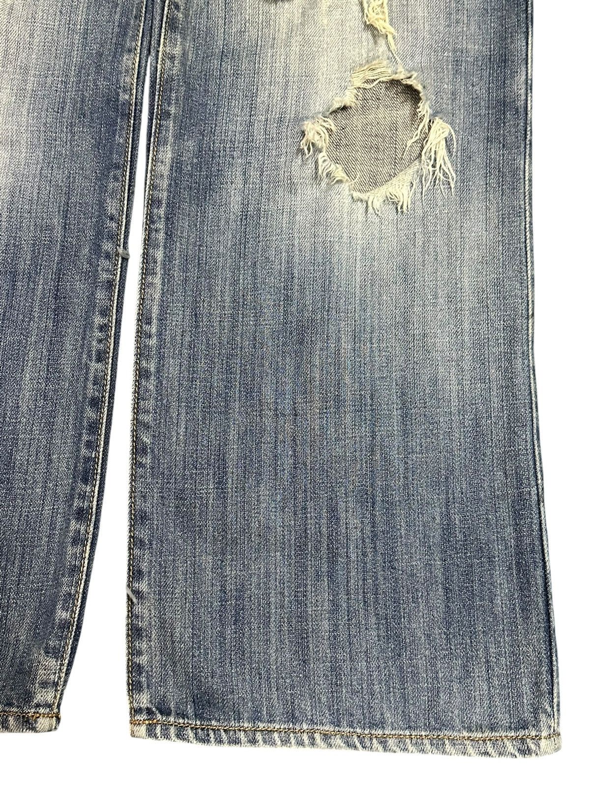 Gap Vintage Gap Blue Faded Wash Distressed Style Baggy Jeans Size US 32 / EU 48 - 8 Thumbnail