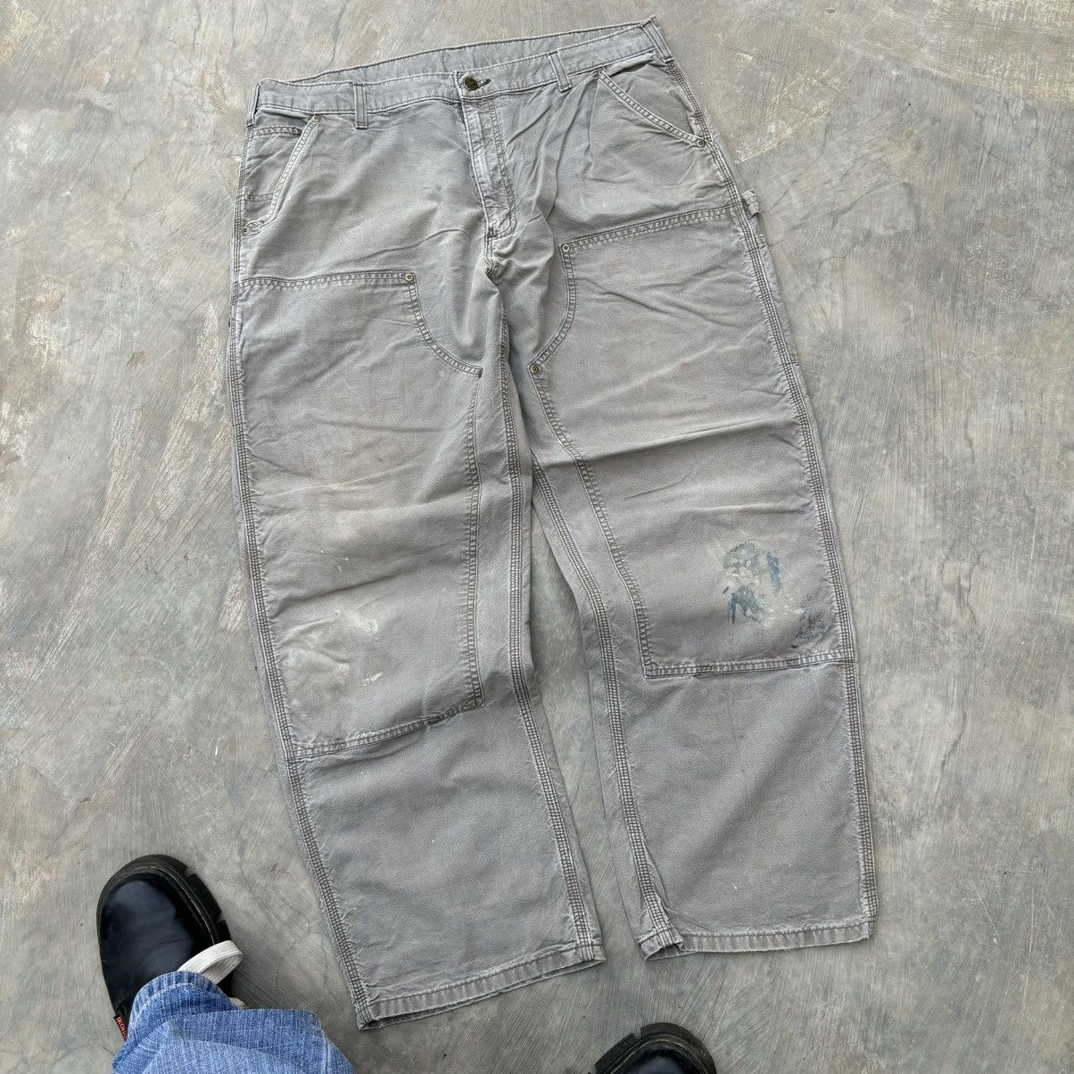 Carhartt Crazy Vintage Sunfaded Carhartt Double Knee B195 LBR Size US 38 / EU 54 - 1 Thumbnail