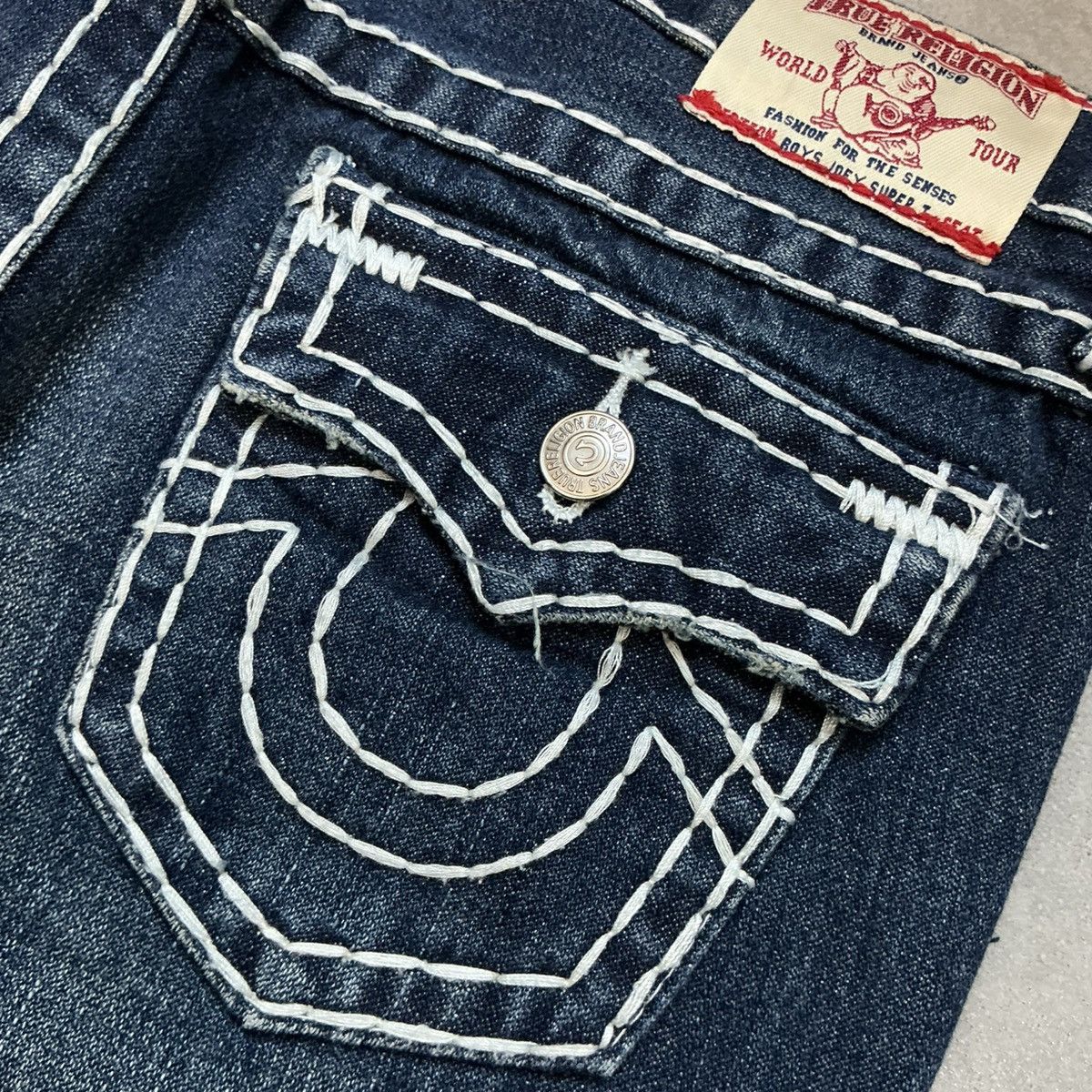True Religion 00s True Religion Girls Joey Super T World Tour Flare Jeans Size 34" / US 12 / IT 48 - 10 Thumbnail