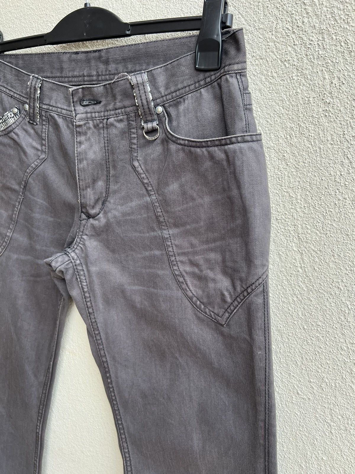 Nicole Club Vintage Nicole Club FM Distress Waxed Bootcut Pant Size US 31 - 10 Thumbnail