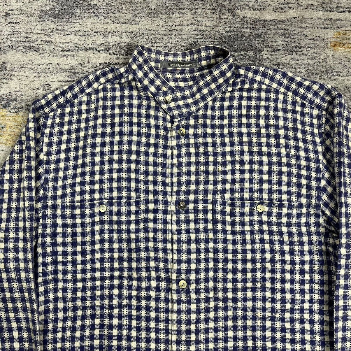 Issey Miyake × Japanese Brand Archive Vintage 80s Issey Miyake Men flannel shirt Size US M / EU 48-50 / 2 - 4 Thumbnail