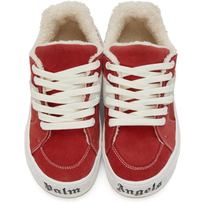Palm Angels o1y0325 Logo Low-Top Sneakers in Red/Grey Size US 10 / EU 43 - 4 Thumbnail