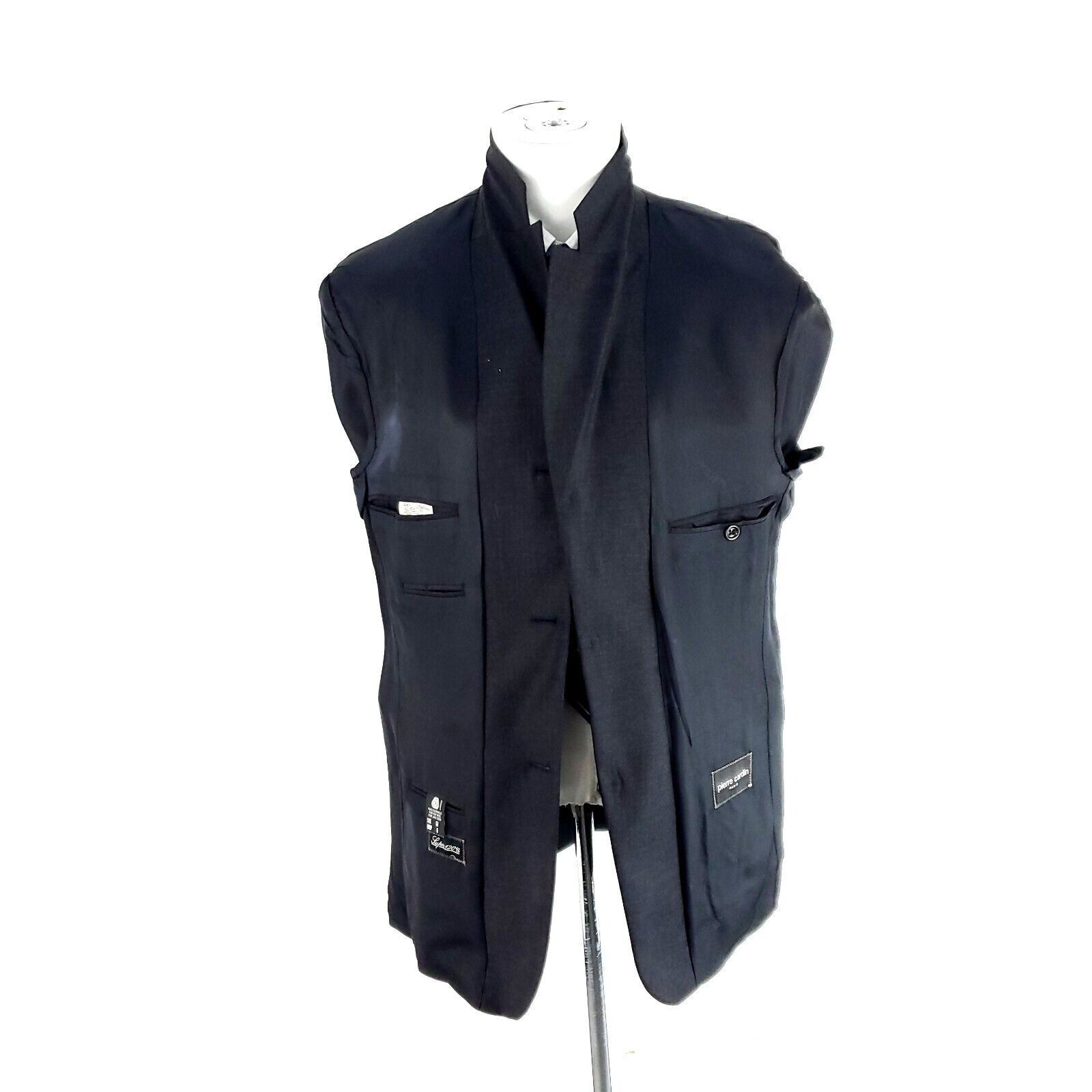 Pierre Cardin Pierre Cardin Super 120s Wool 3 Button Suit Jacket 40R Gray Size 40R - 10 Thumbnail